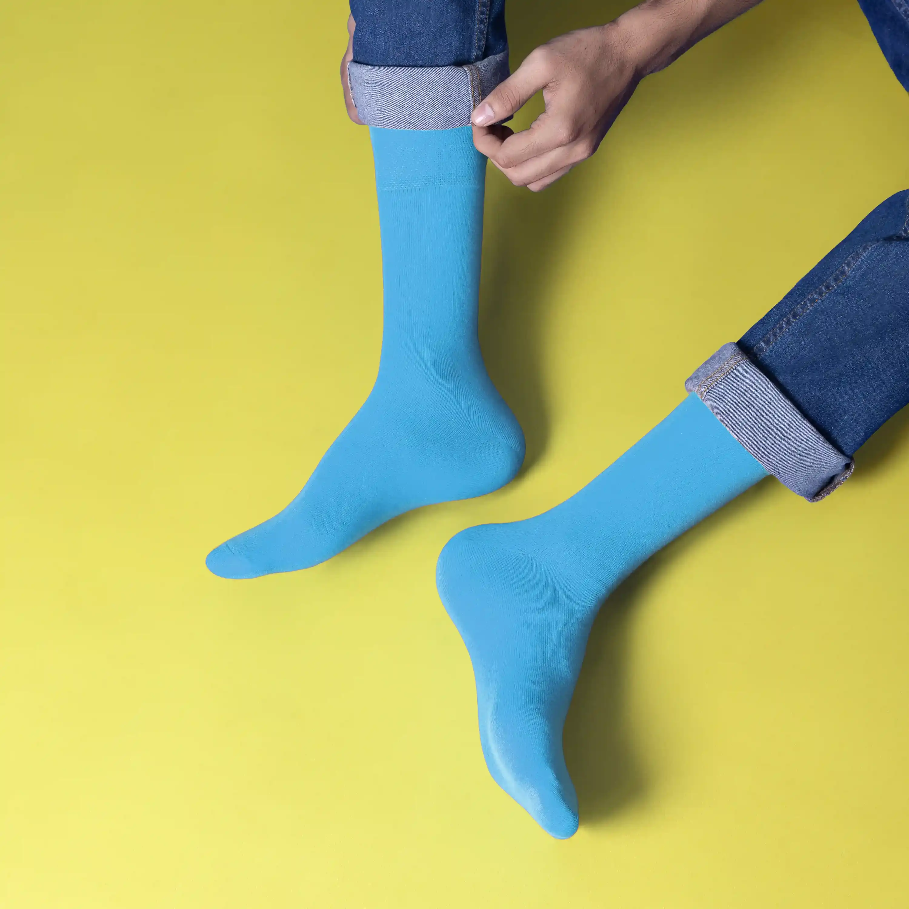 Bright Solid Crew Socks - Unisex (Pack of 1) - Image 11
