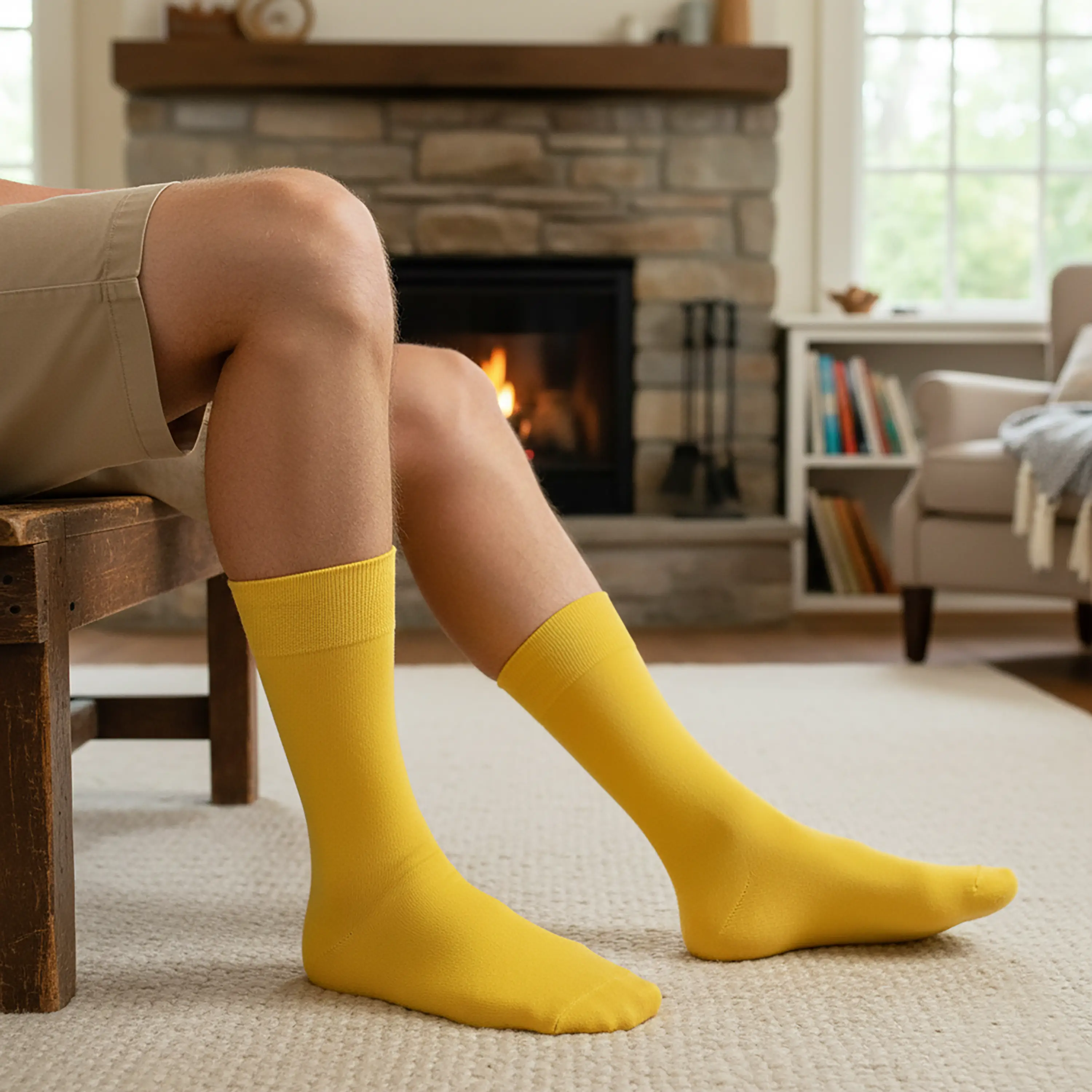 Bright Solid Crew Socks - Unisex (Pack of 1) - Image 26