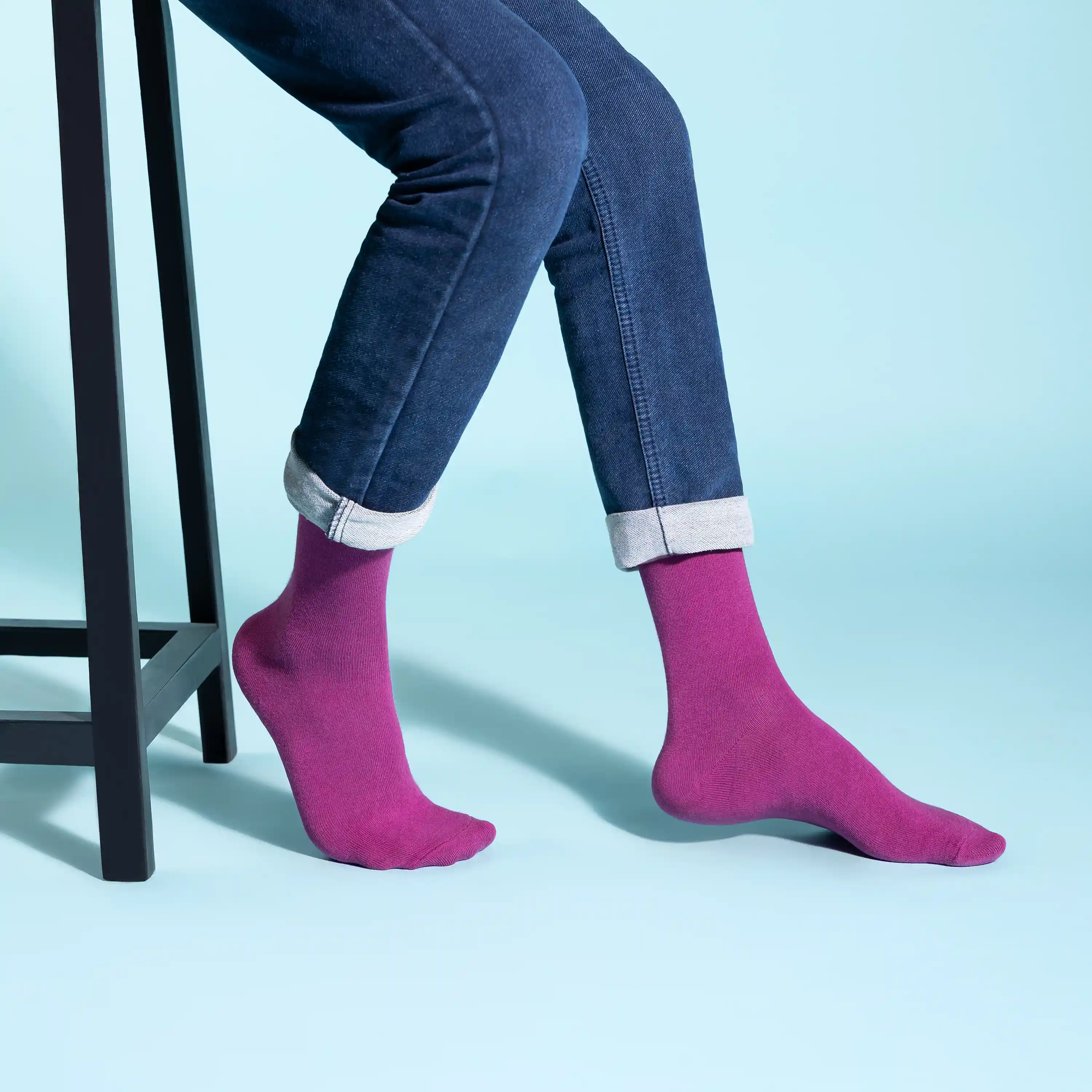 Bright Solid Crew Socks - Unisex (Pack of 1) - Image 7
