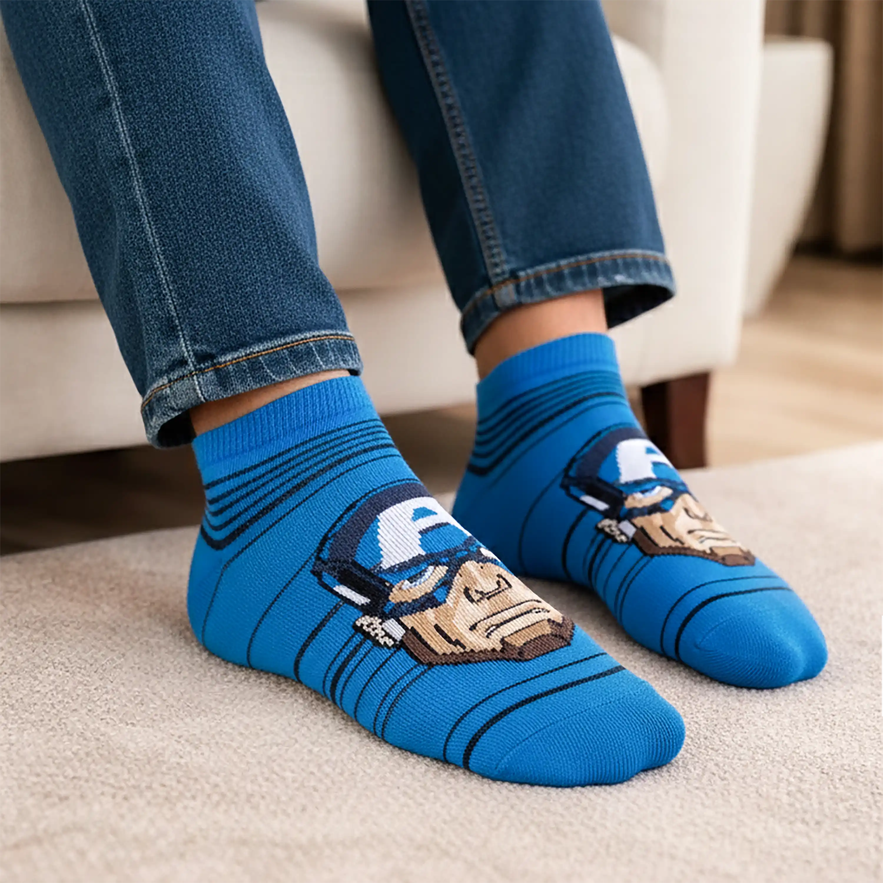 Marvel Captain America Low-Cut Socks - Men (Pack of 3) - Image 3