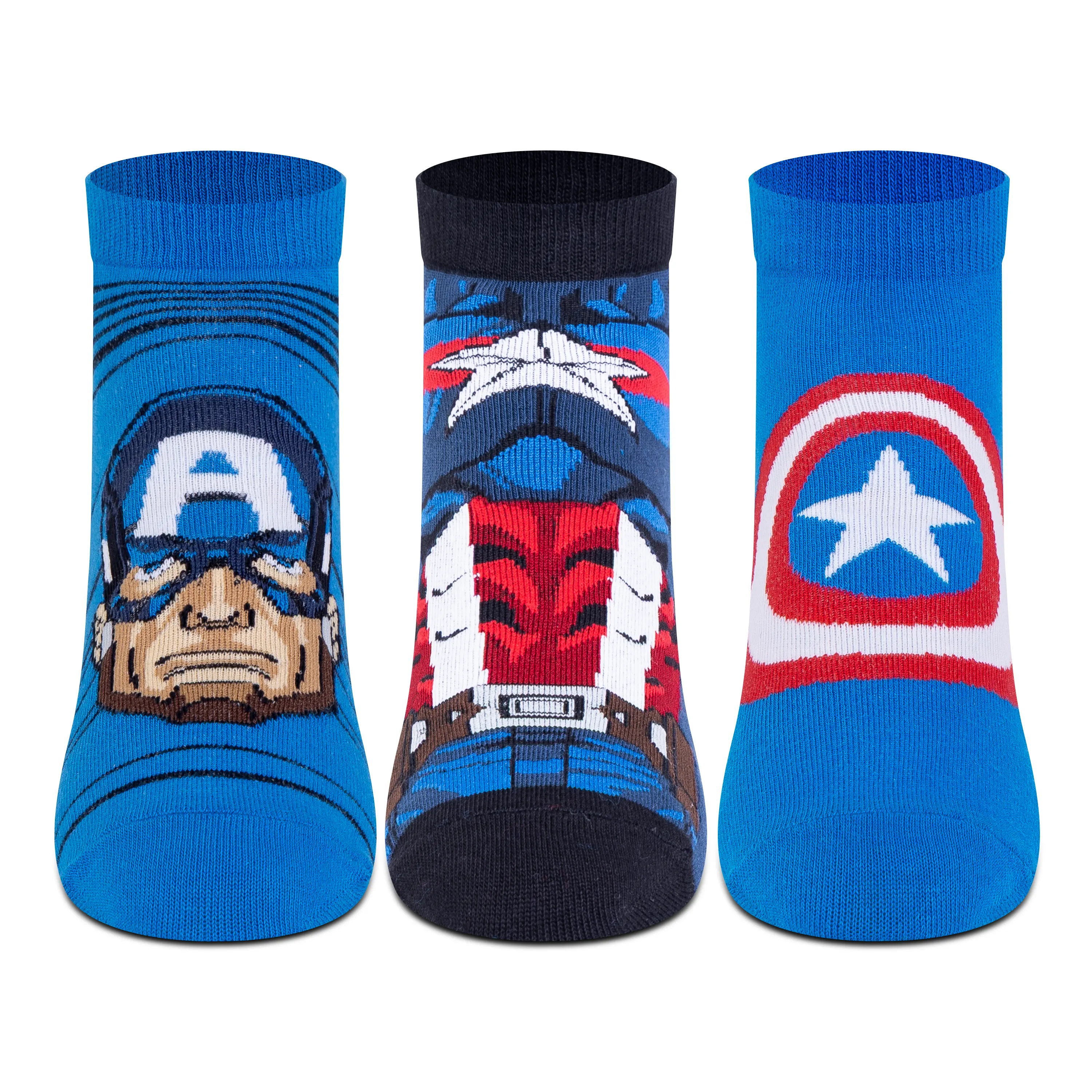 Marvel Captain America Low-Cut Socks - Men (Pack of 3) - Image 5