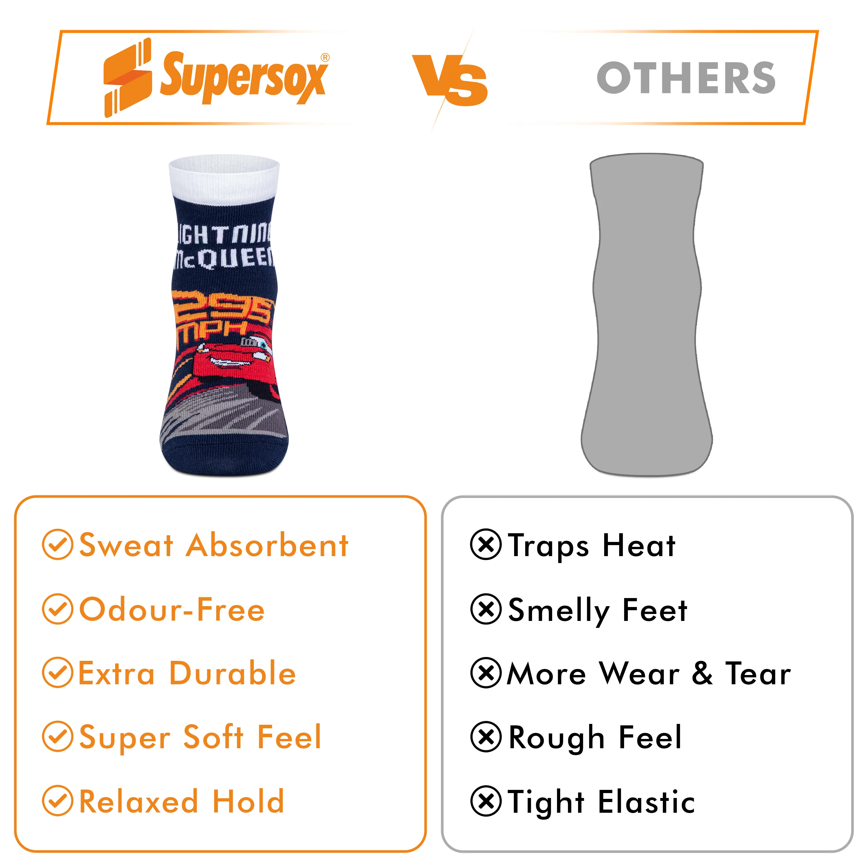 Supersox Cars Ankle Socks - Boys (Pack of 2) - Image 5