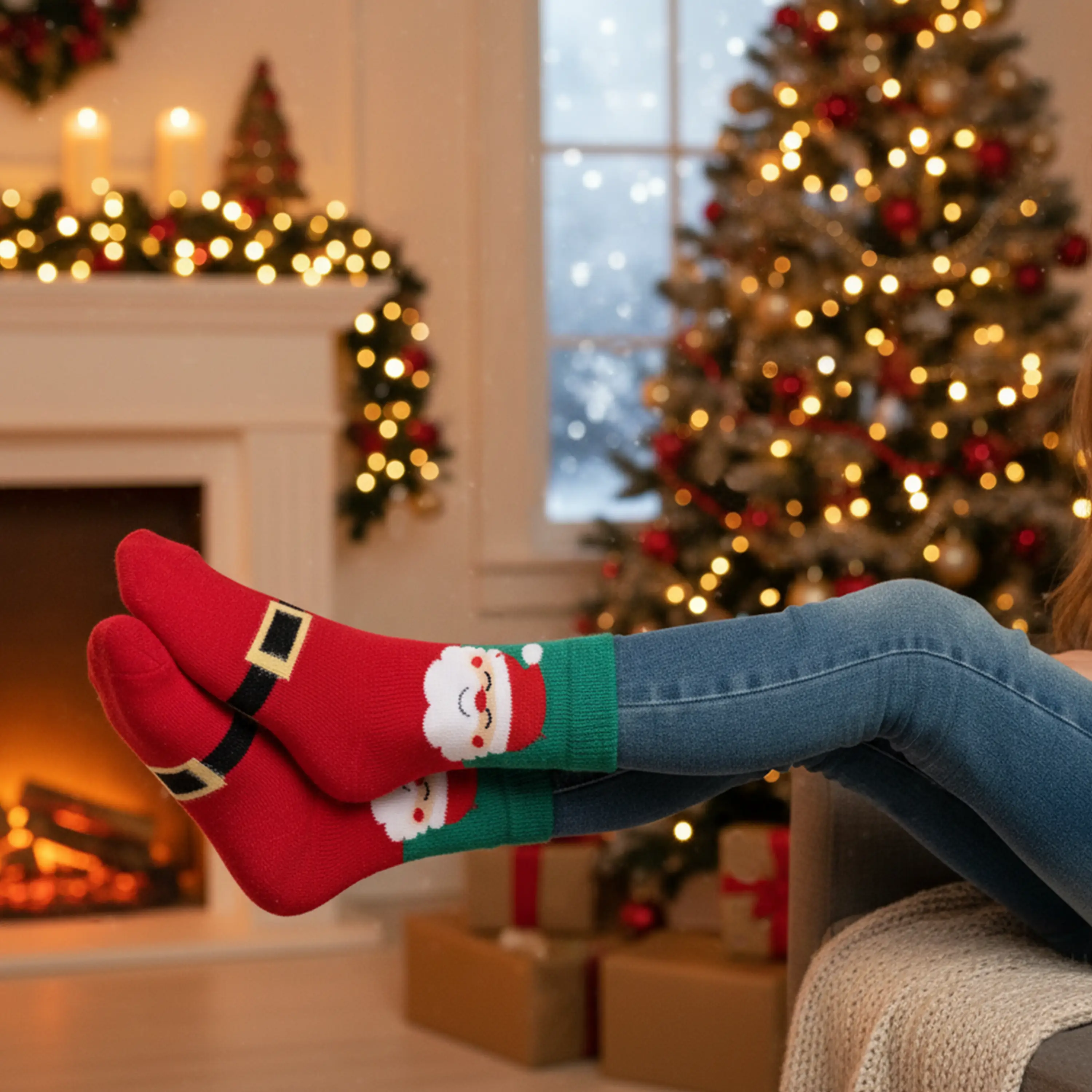 Christmas Fuzzy Socks - Women (Pack of 3) - Image 3