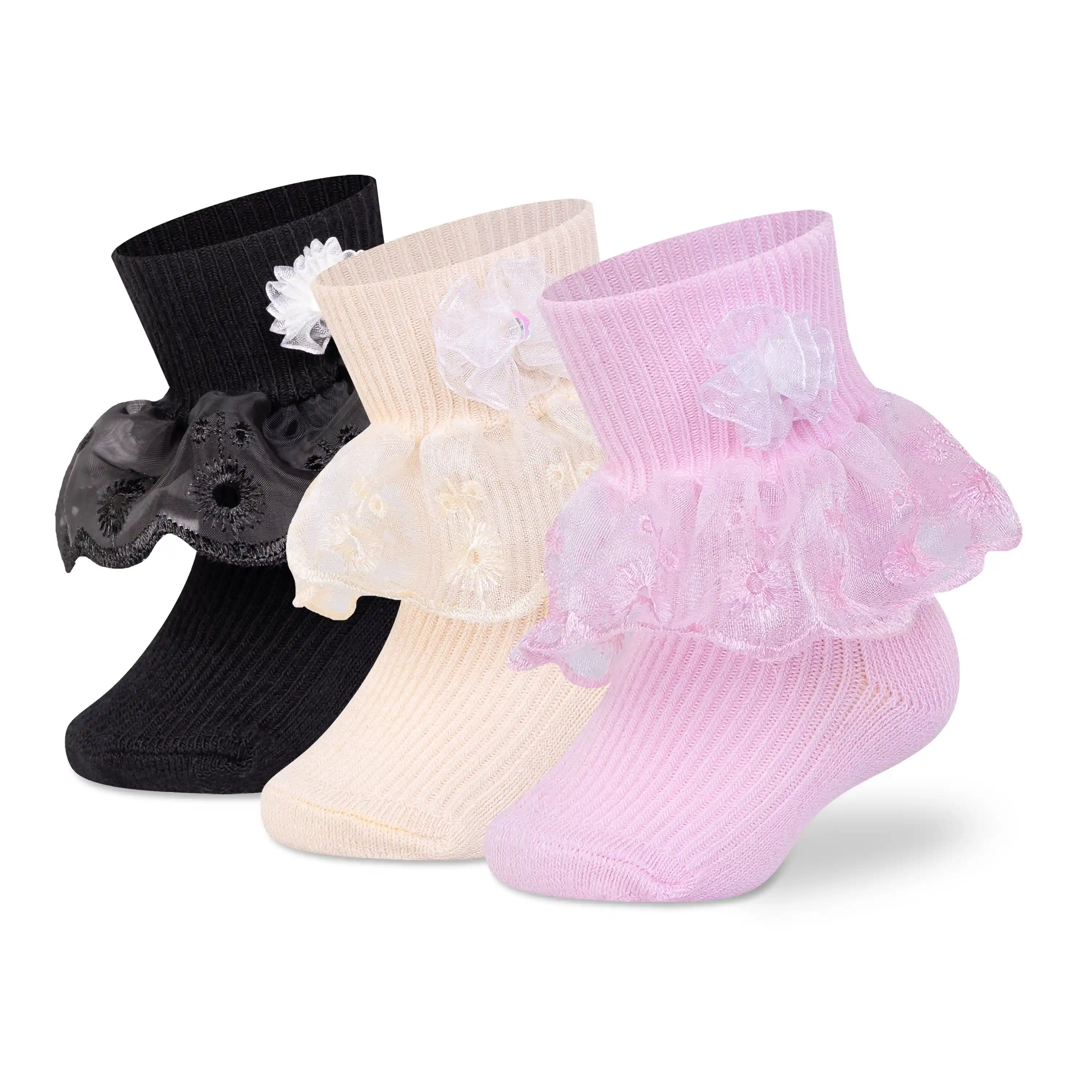 Frill Ankle Socks - Girls (Pack of 3) - Image 8