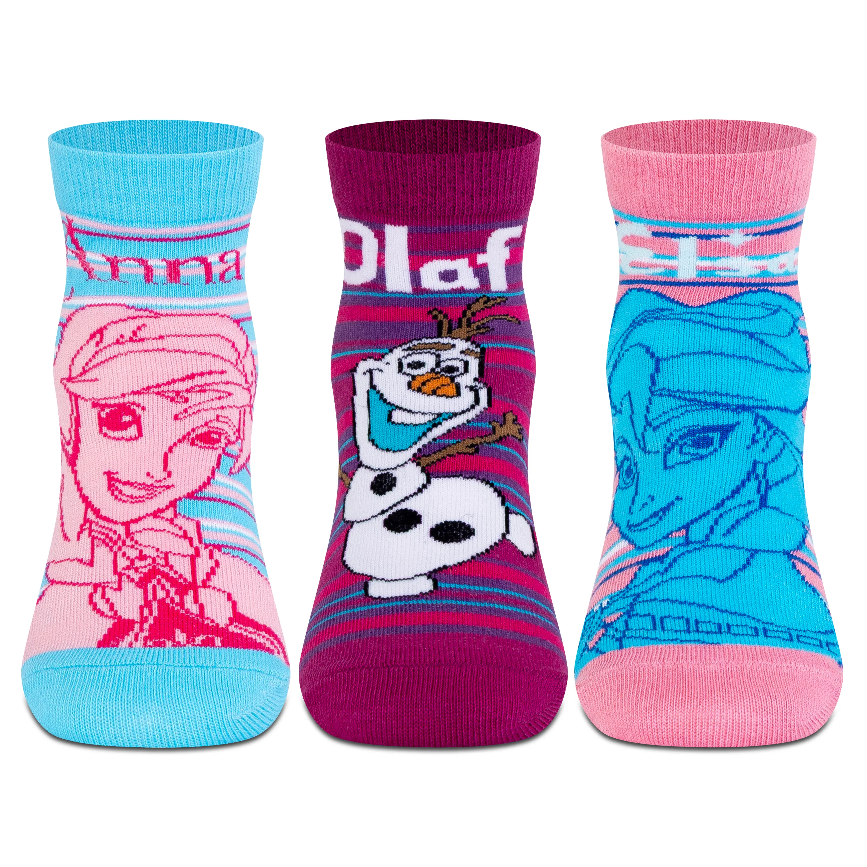 Disney Frozen Ankle Socks - Girls (Pack of 3) - Image 3