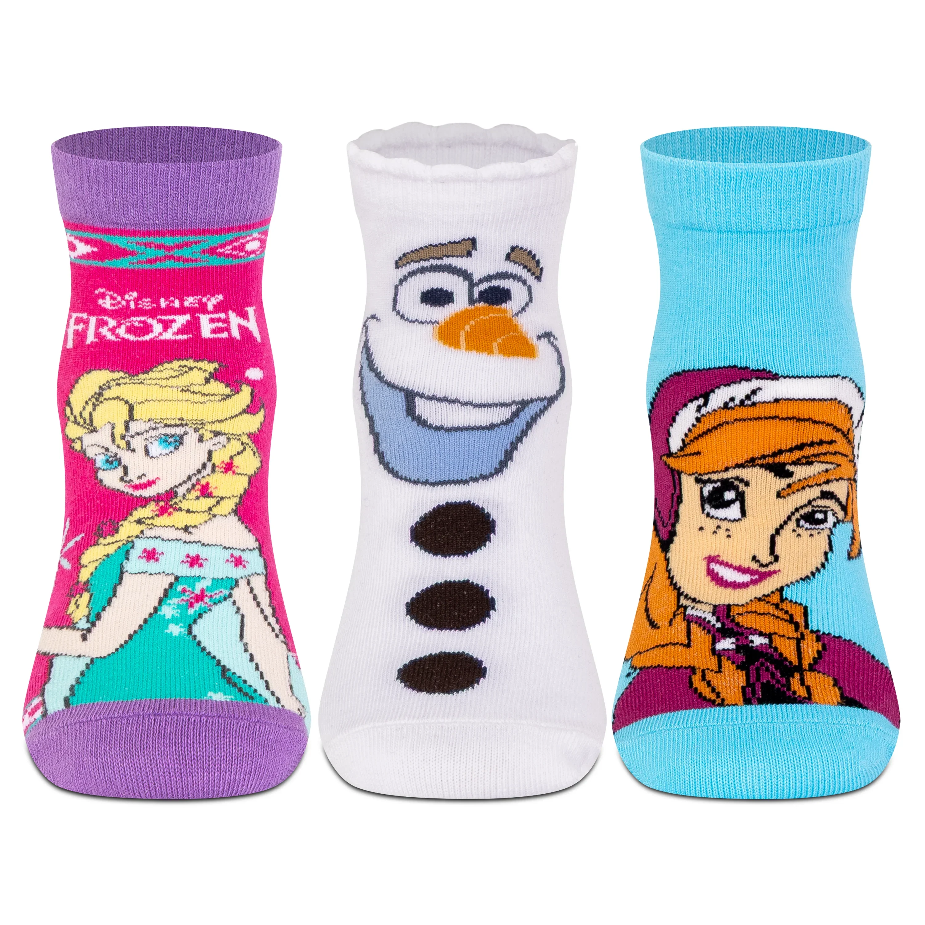 Disney Frozen Ankle Socks - Girls (Pack of 3) - Image 3