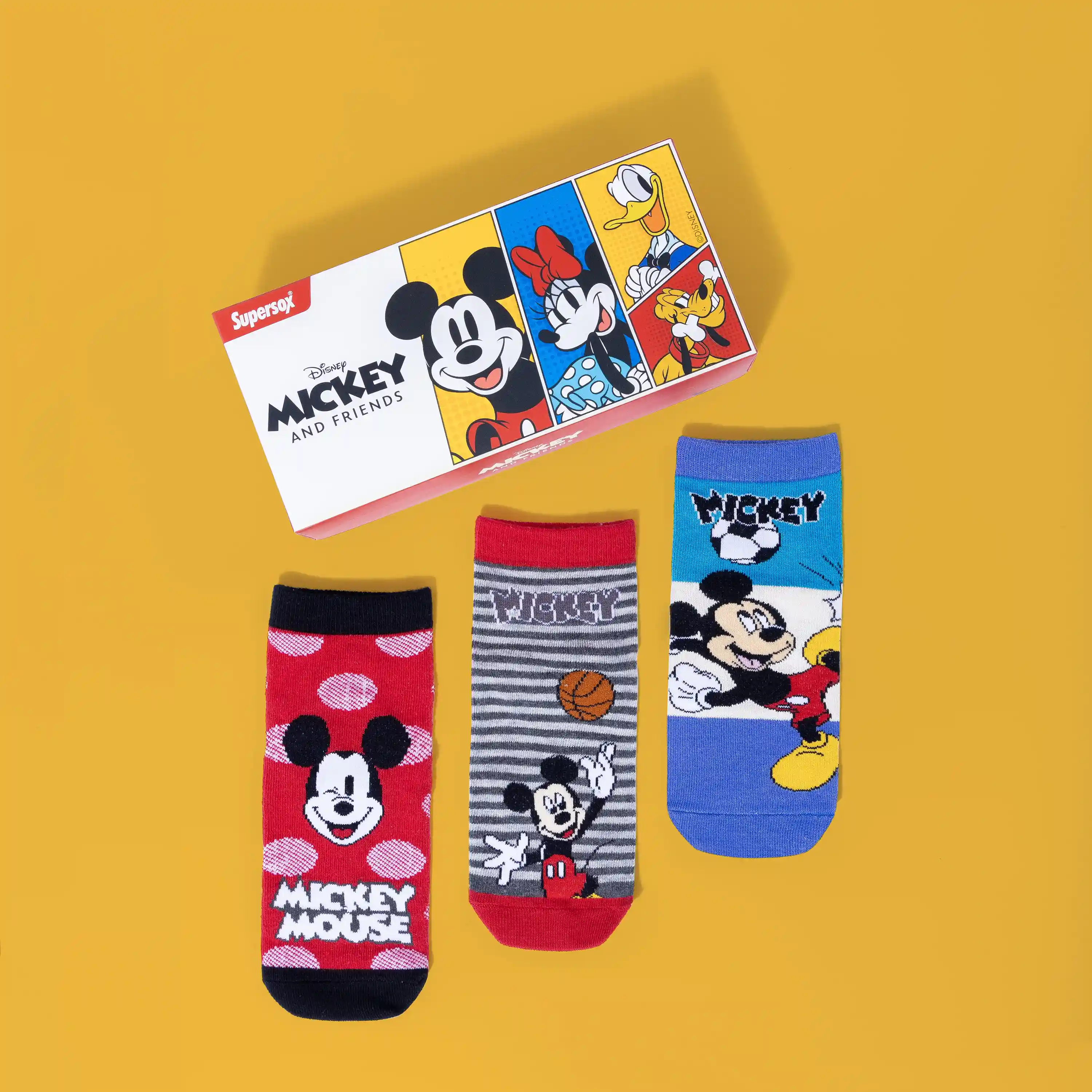 Disney Mickey & Friends Ankle Socks - Boys (Pack of 3) - Image 2