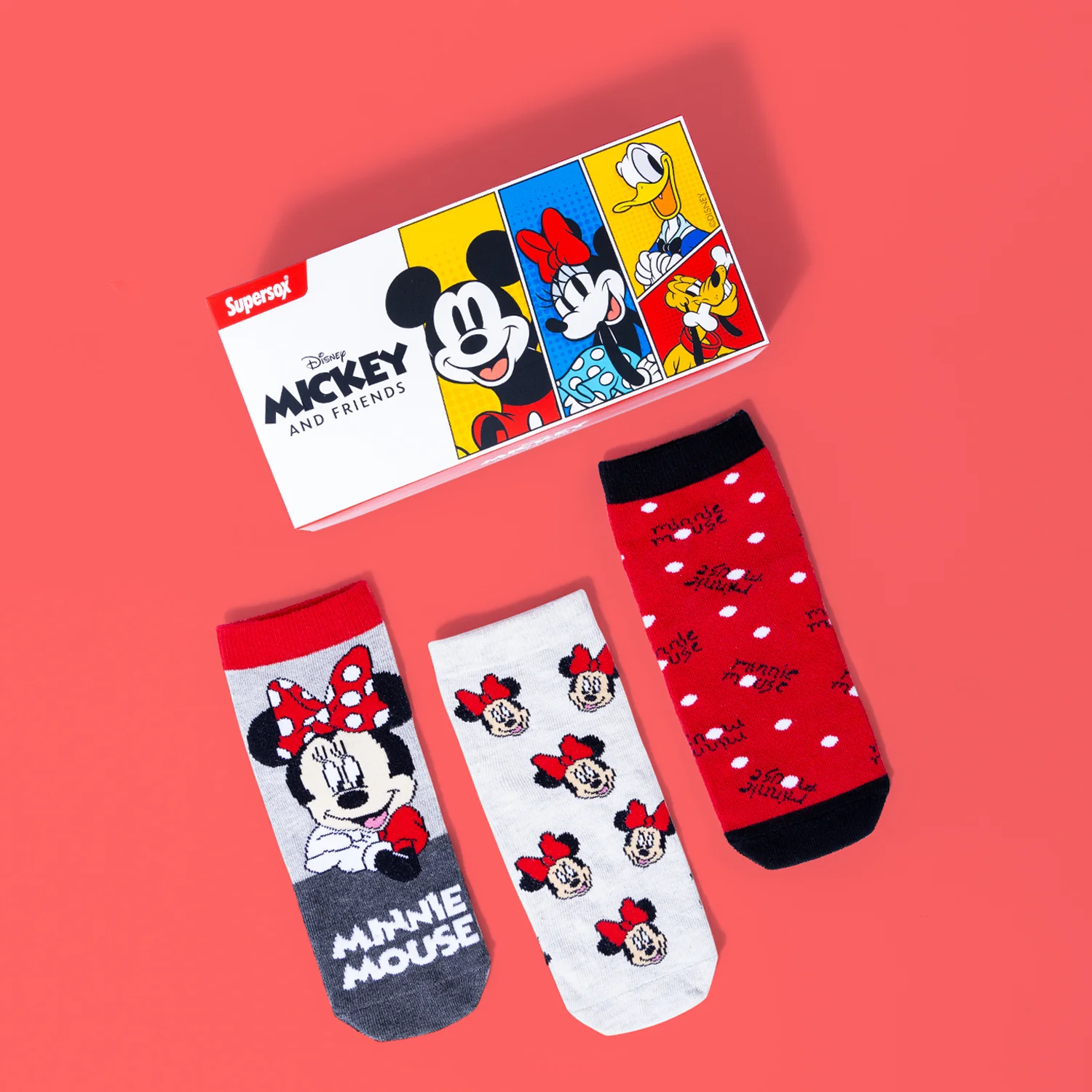 Disney Minnie Mouse Ankle Socks - Girls (Pack of 3) - Image 5