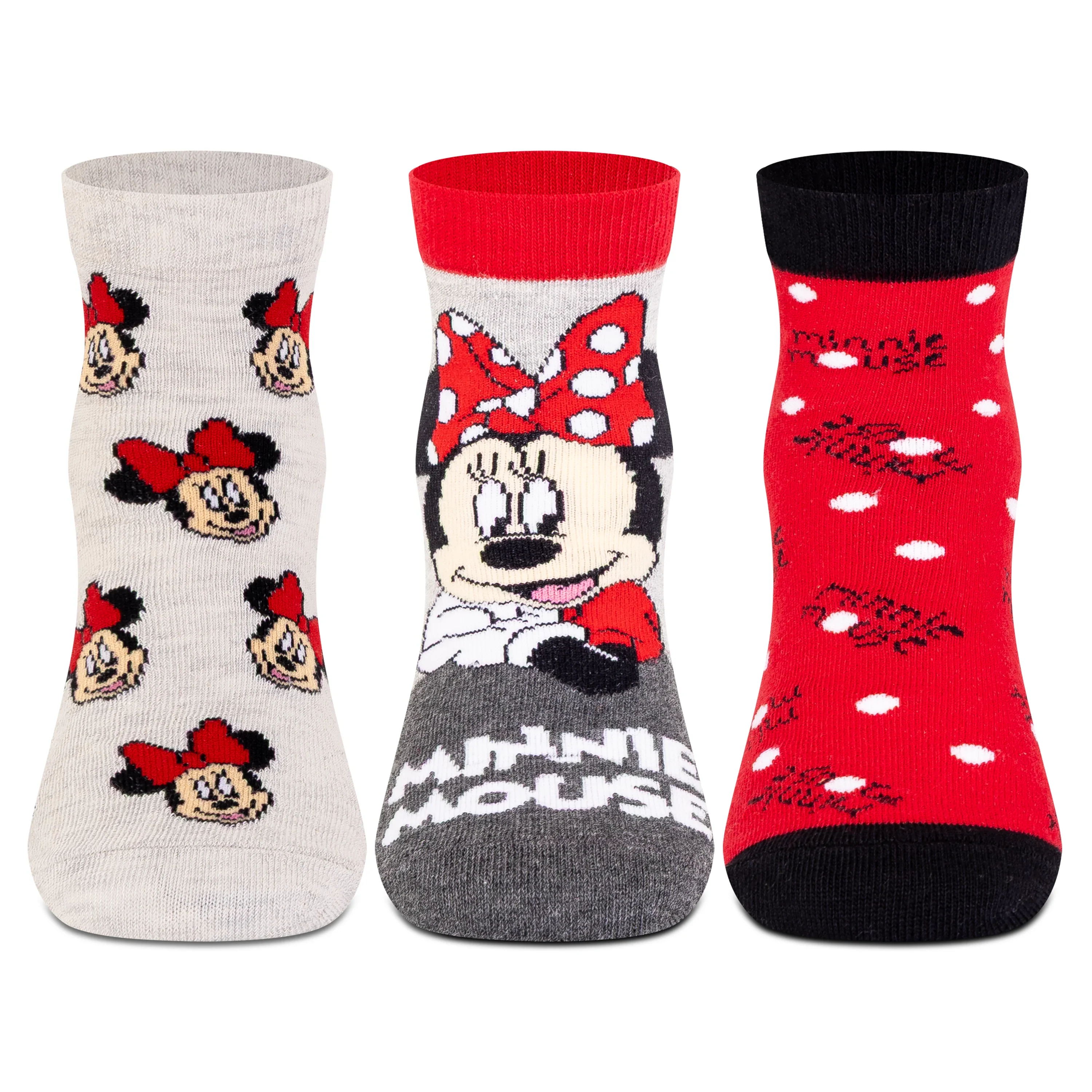 Disney Minnie Mouse Ankle Socks - Girls (Pack of 3) - Image 6