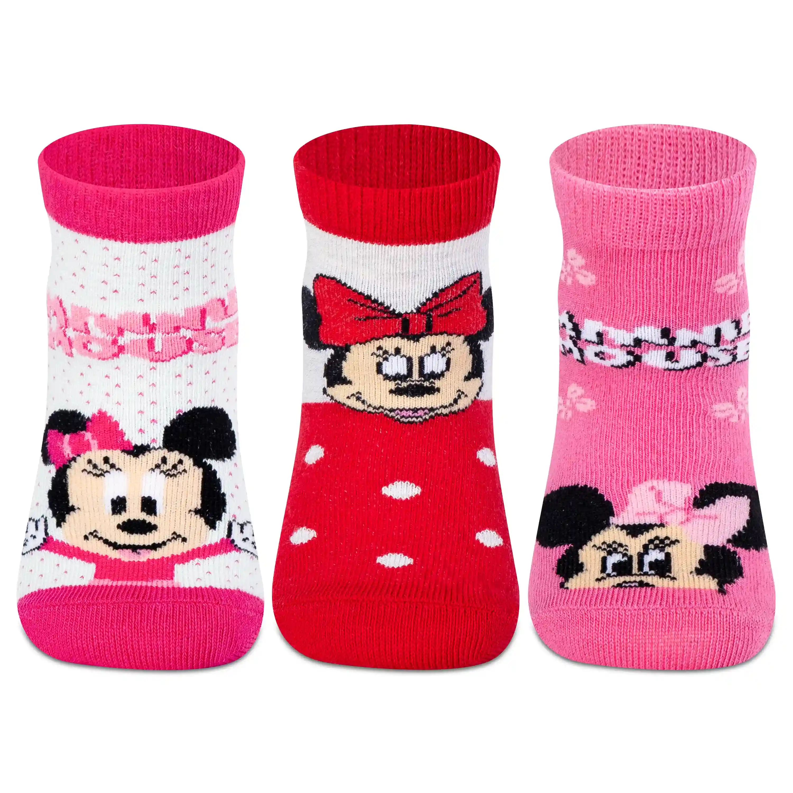 Disney Minnie Mouse Ankle Socks - Girls (Pack of 3) - Image 3
