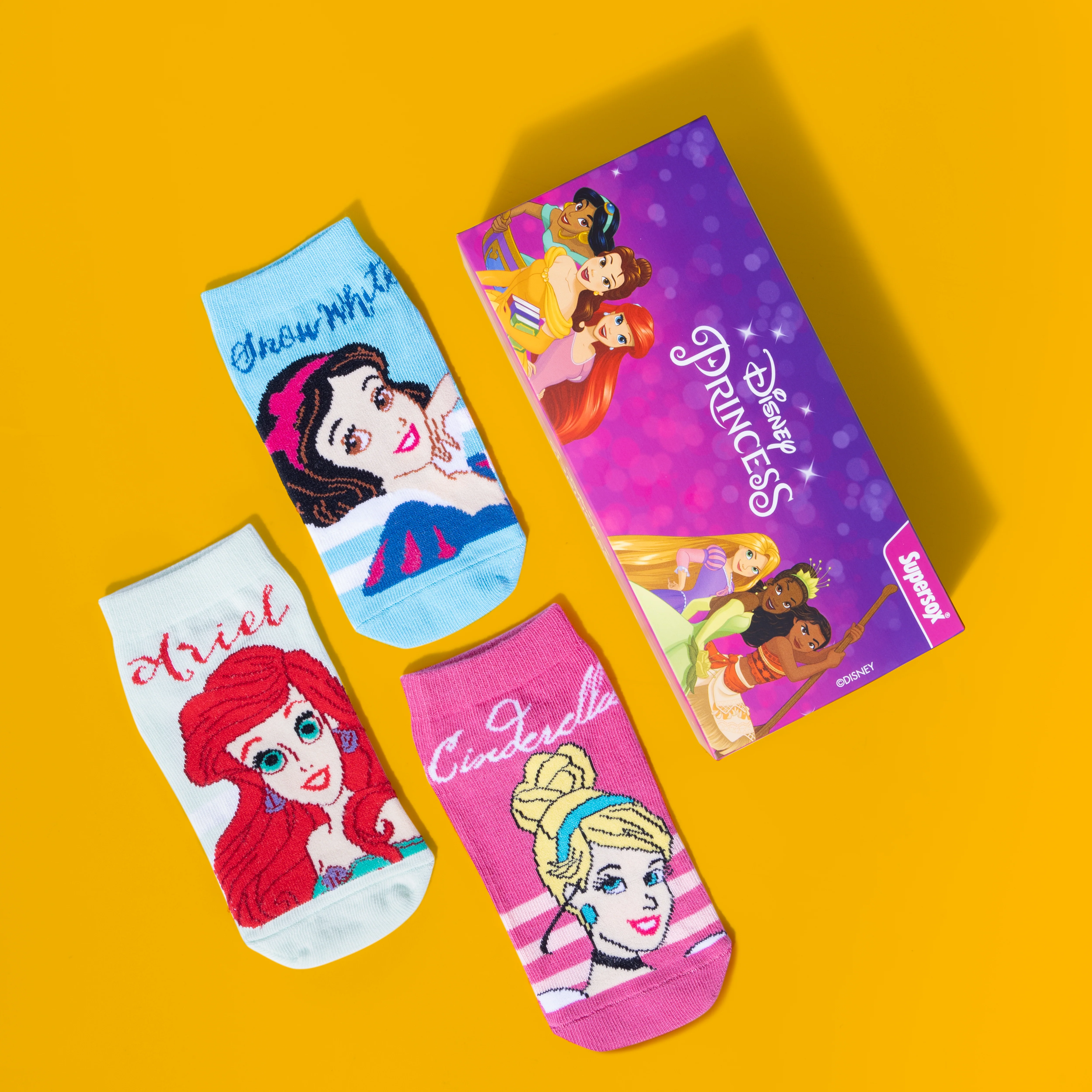 Disney Princesses Ankle Socks - Girls (Pack of 3) - Image 5