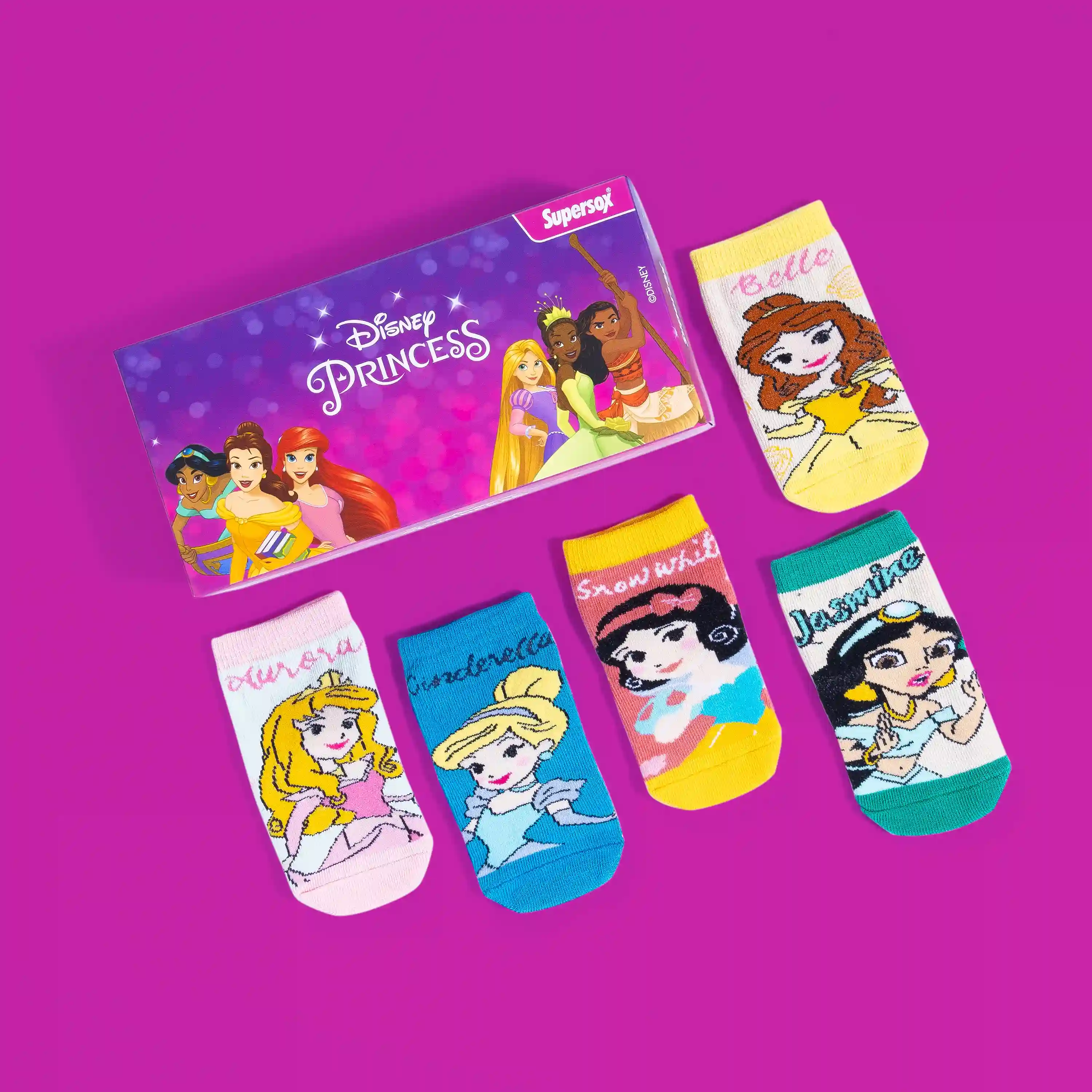 Disney Princesses Ankle Socks - Girls (Pack of 5) - Image 7