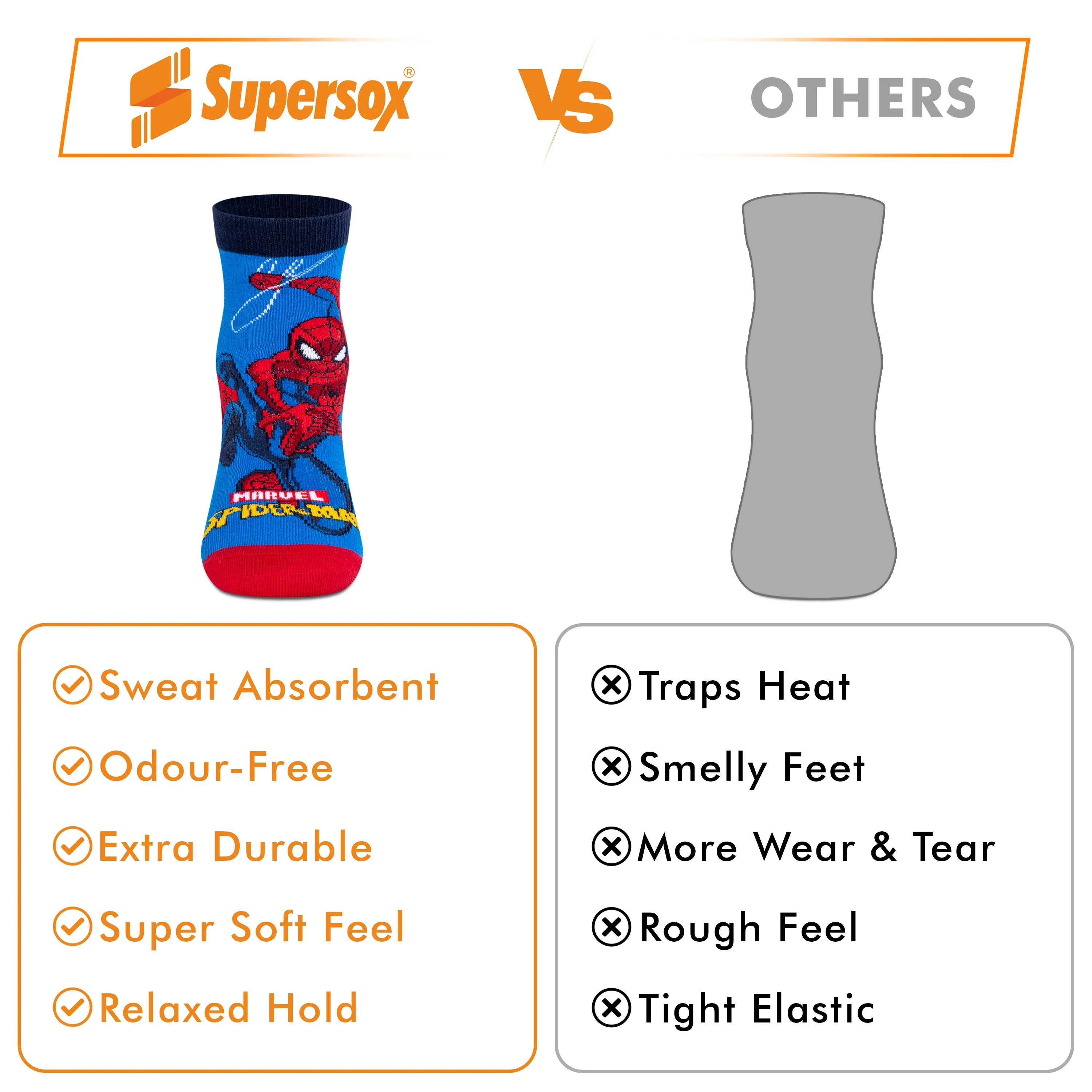 Marvel Spiderman Ankle Socks - Boys (Pack of 3) - Image 5