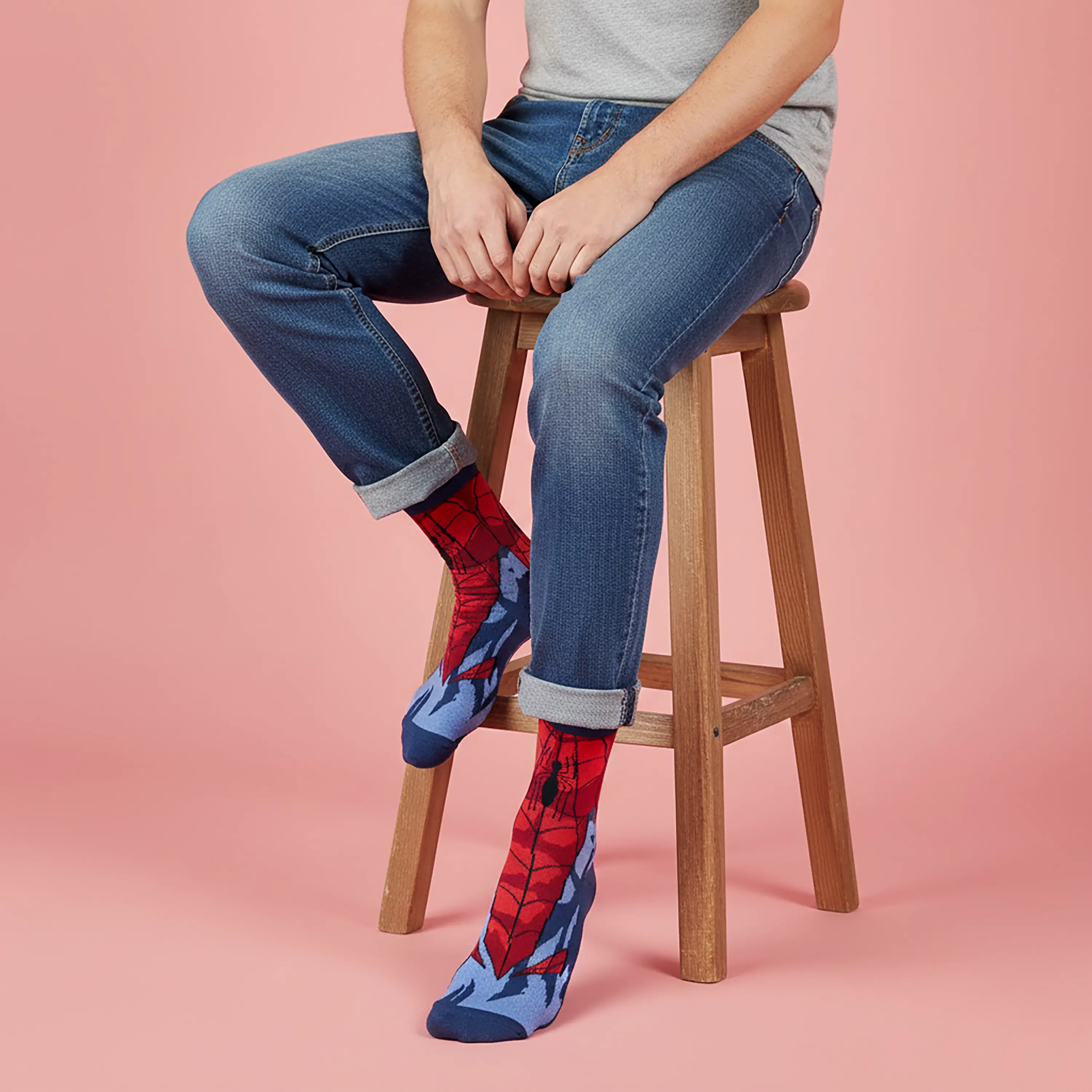 Marvel Spiderman Crew Socks - Men (Pack of 1) - Image 3
