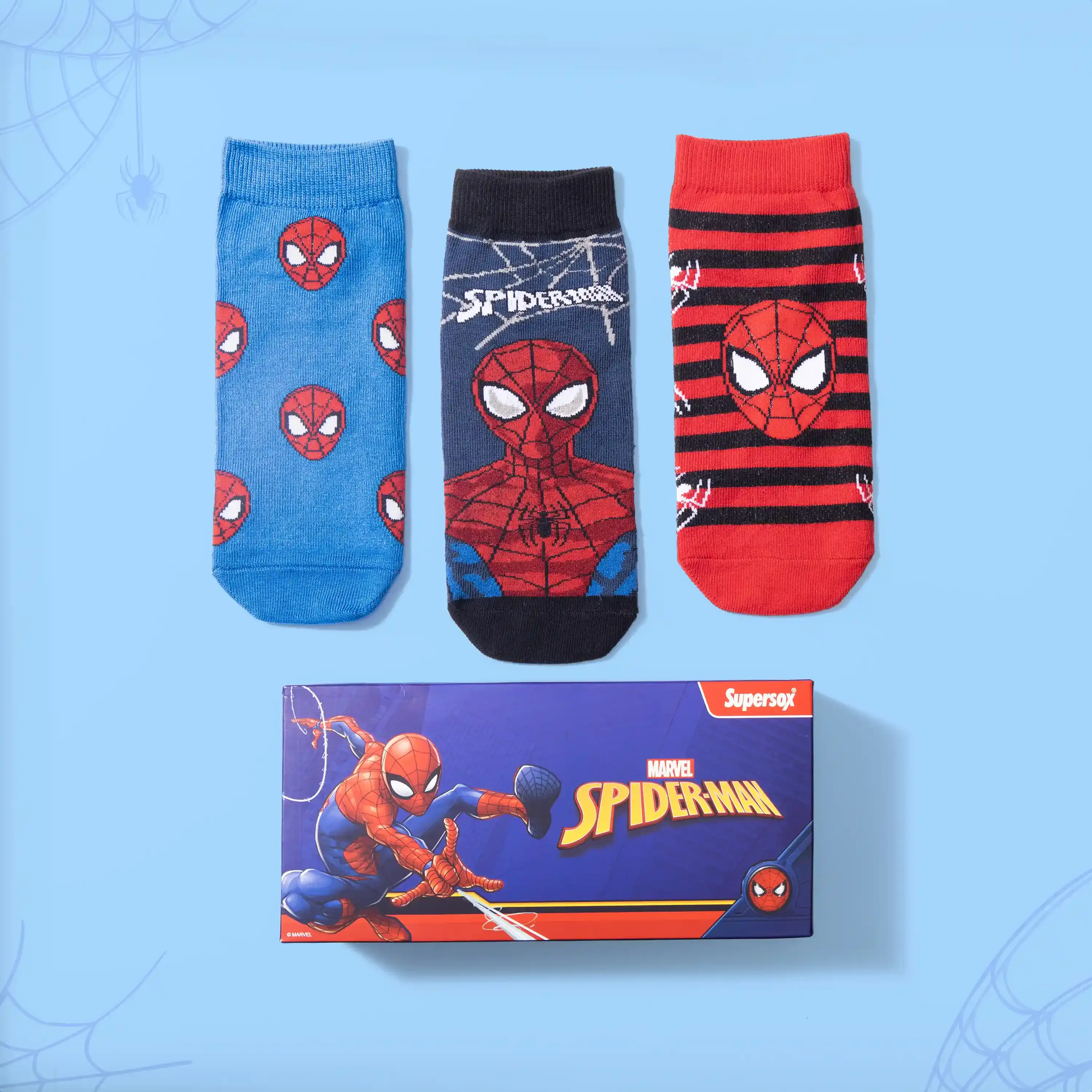 Marvel Spiderman Low-Cut Socks - Men (Pack of 3) - Image 2