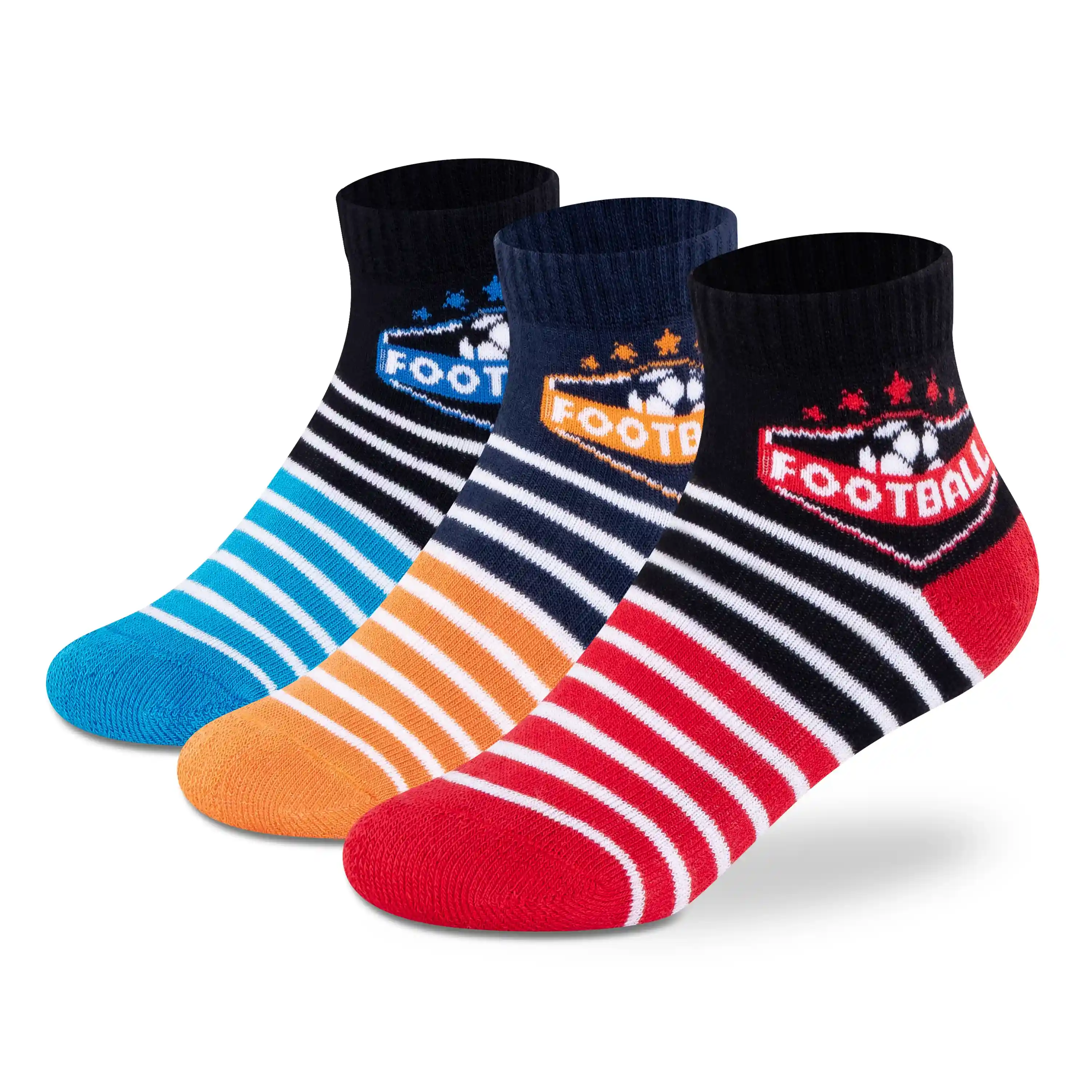 Sports Ankle Socks - Boys (Pack of 3) - Image 2