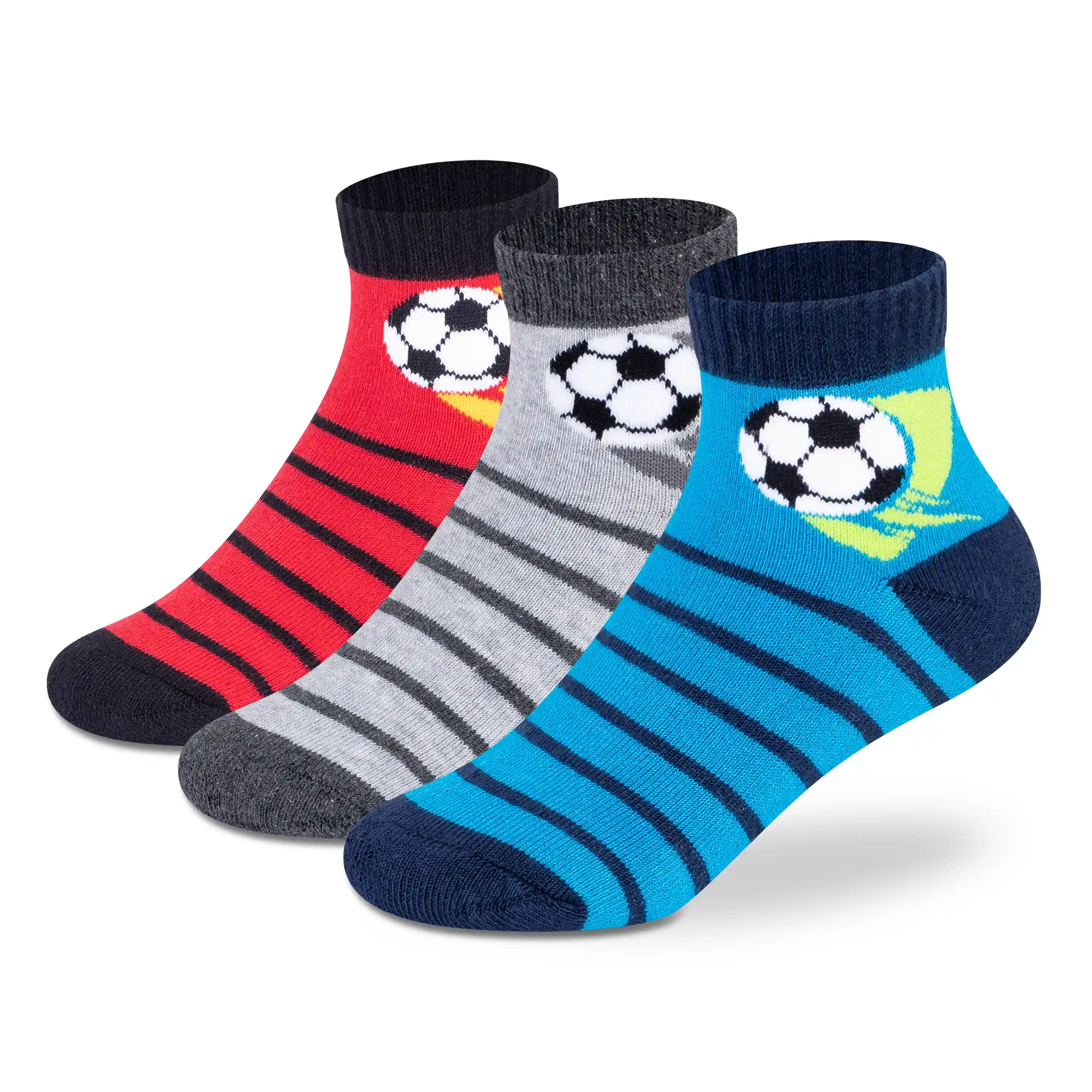 Sports Ankle Socks - Boys (Pack of 3) - Image 2