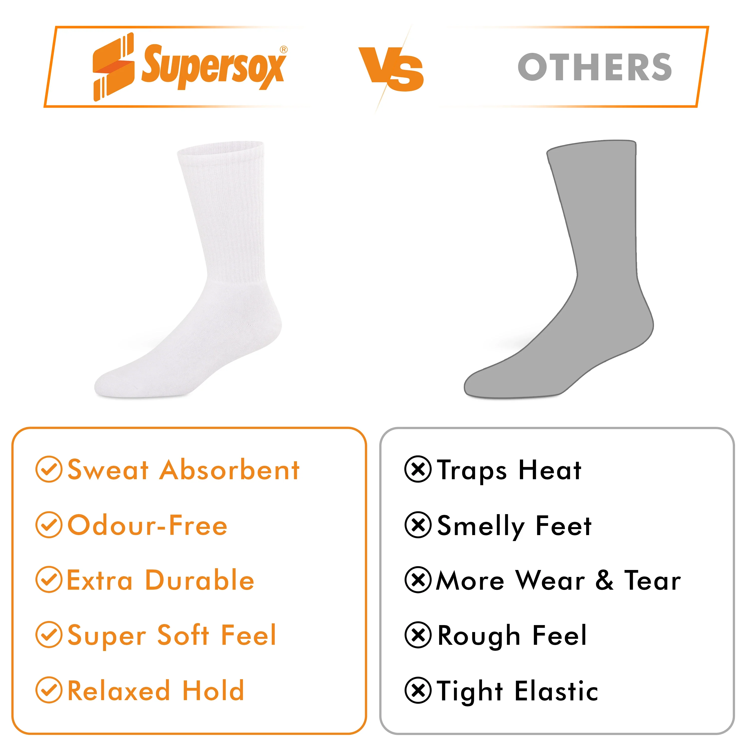Sports Crew Socks - Men (Pack of 3) - Image 3