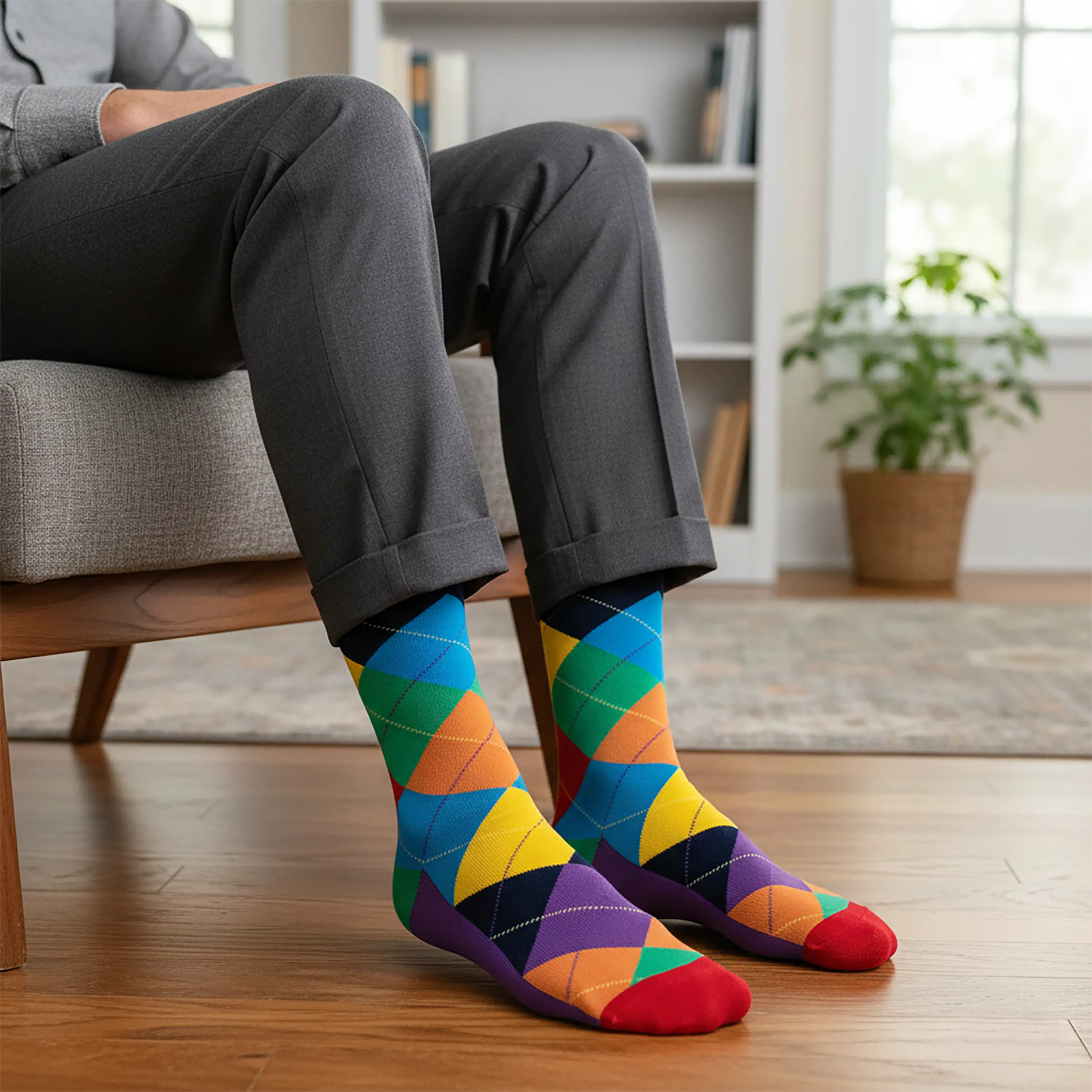 Argyle Crew Socks - Men (Pack of 3) - Image 3