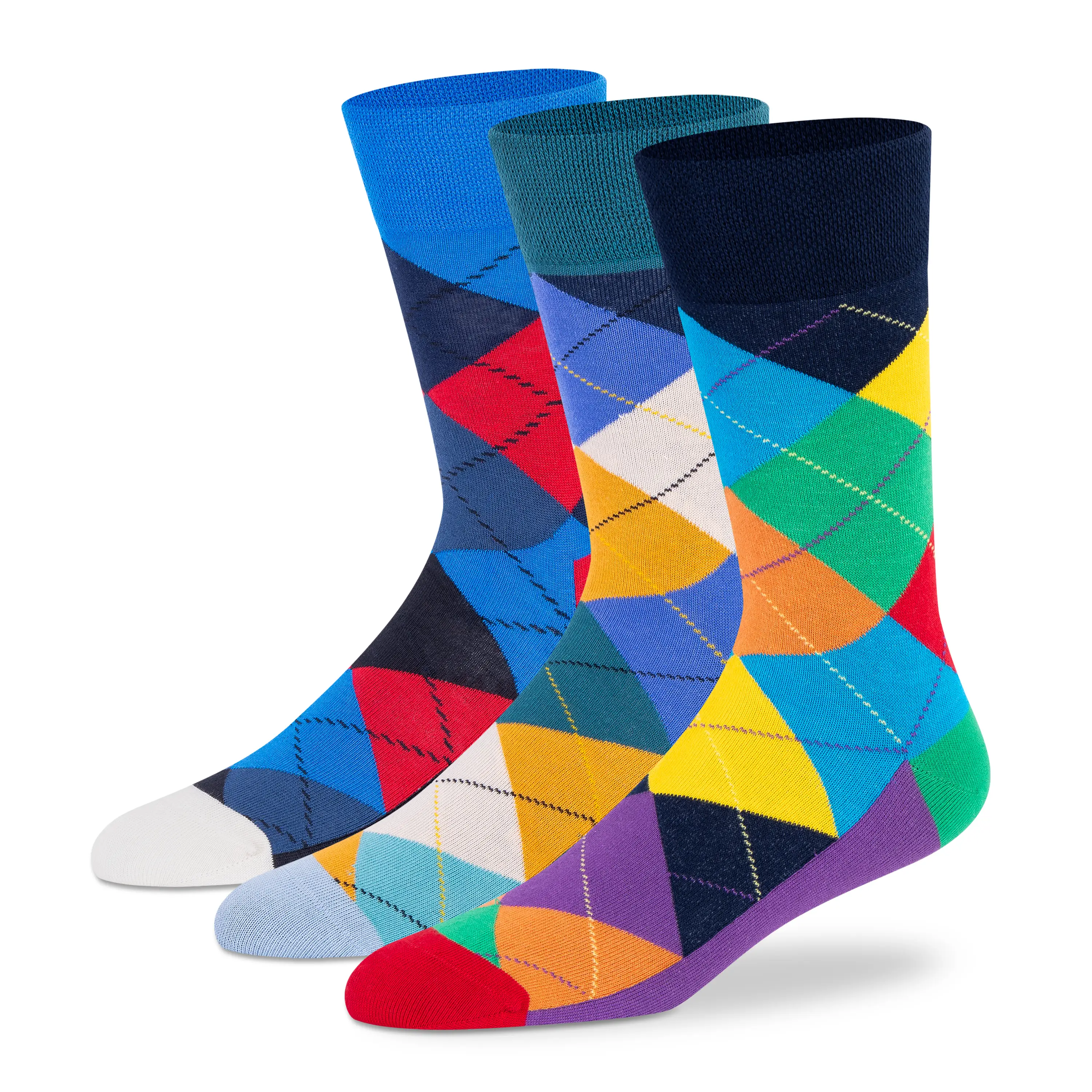 Argyle Crew Socks - Men (Pack of 3) - Image 5