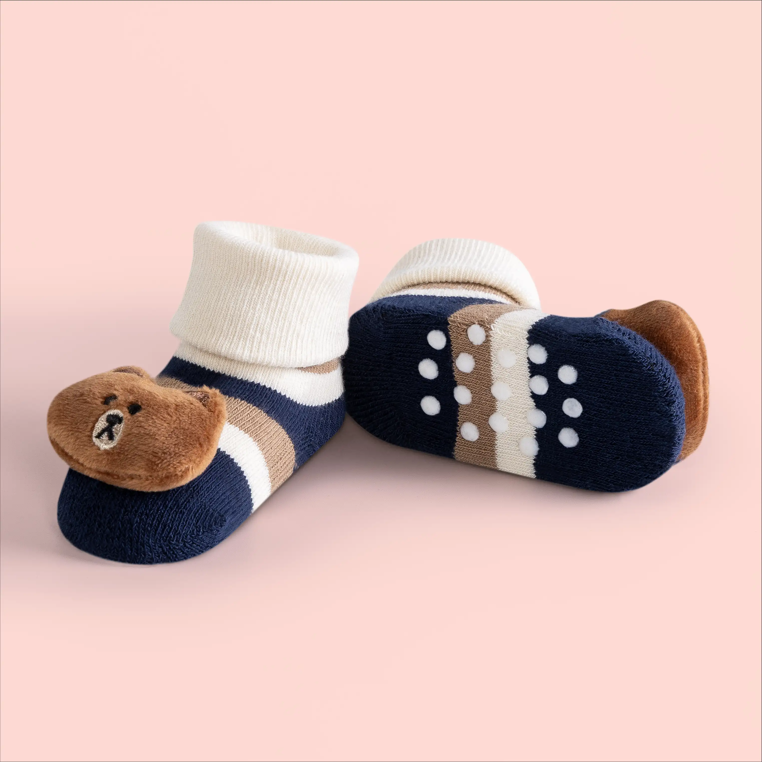 Bear Booties Socks - Babies (0–6 Months) (Pack of 1) - Image 3