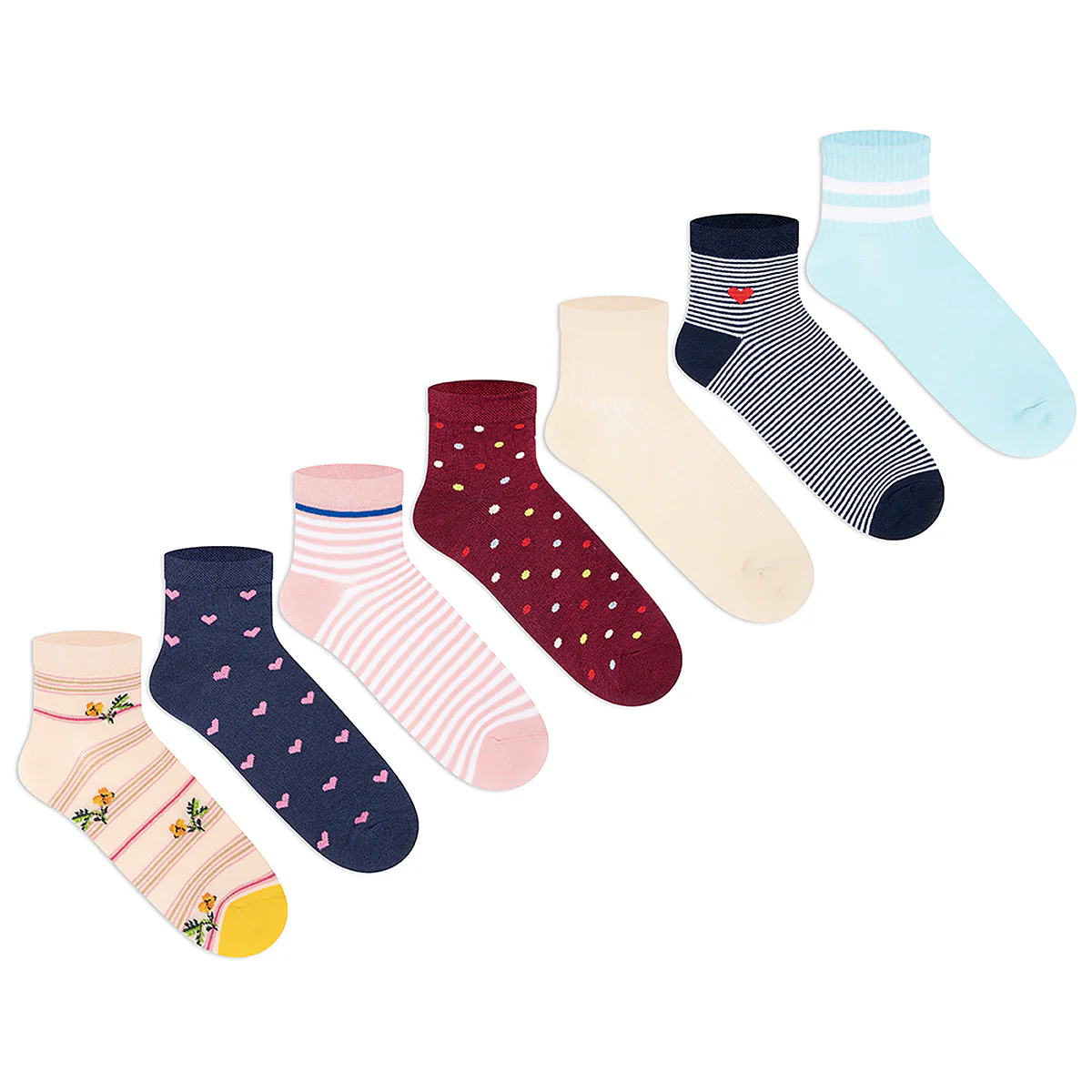 Travel Pack Ankle Socks - Women (Pack of 7) - Image 10