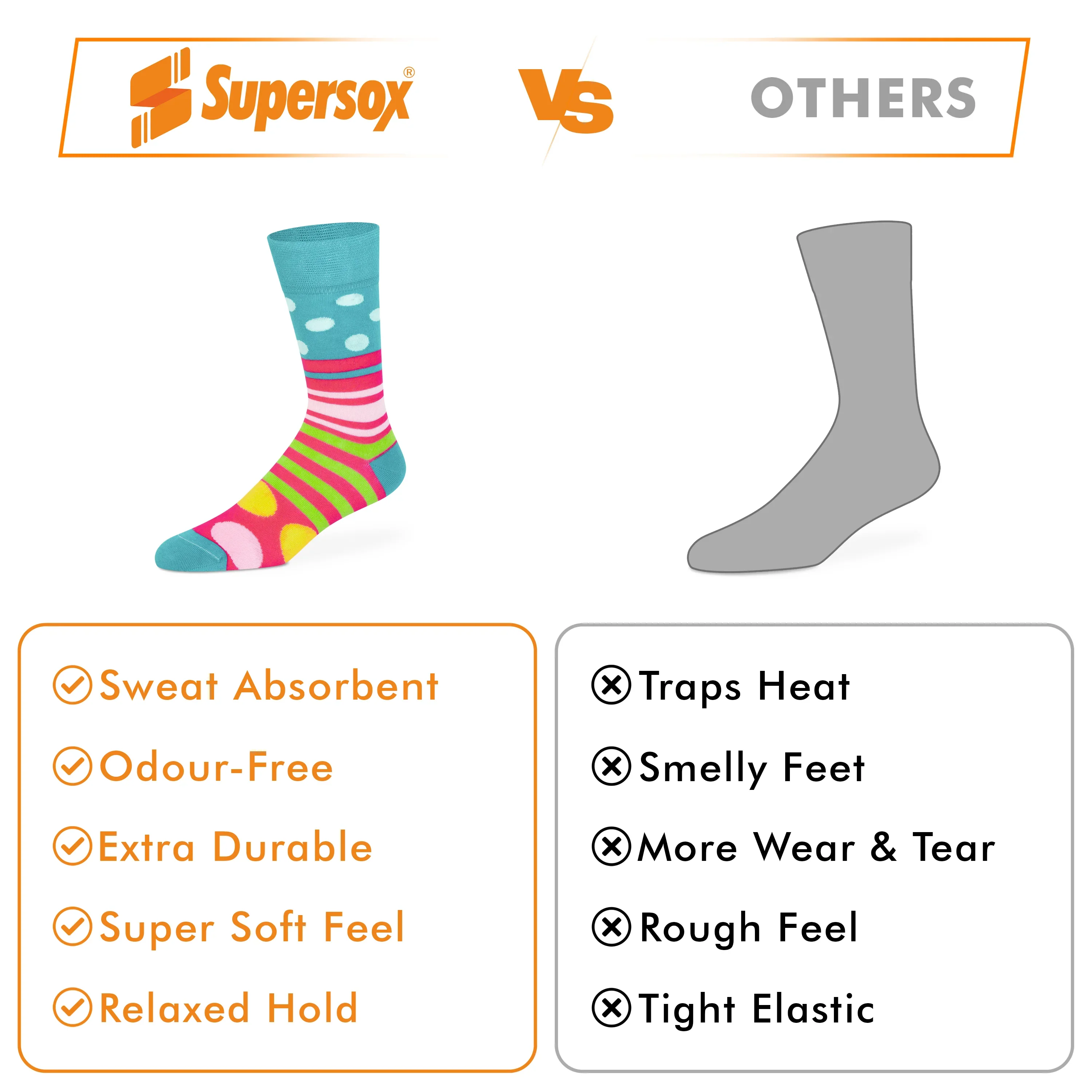 Funky Crew Socks - Unisex (Pack of 1) - Image 4