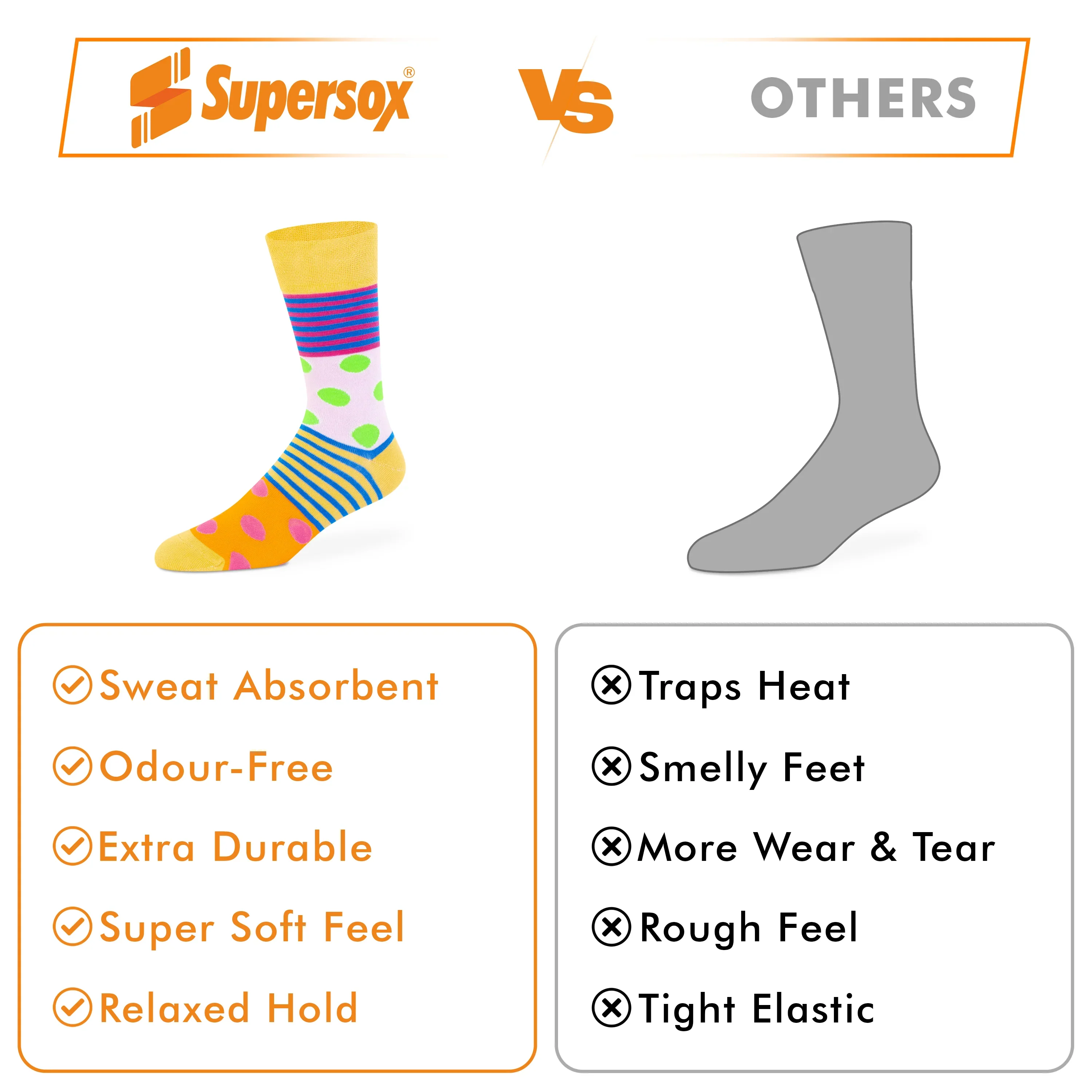 Funky Crew Socks - Unisex (Pack of 1) - Image 4