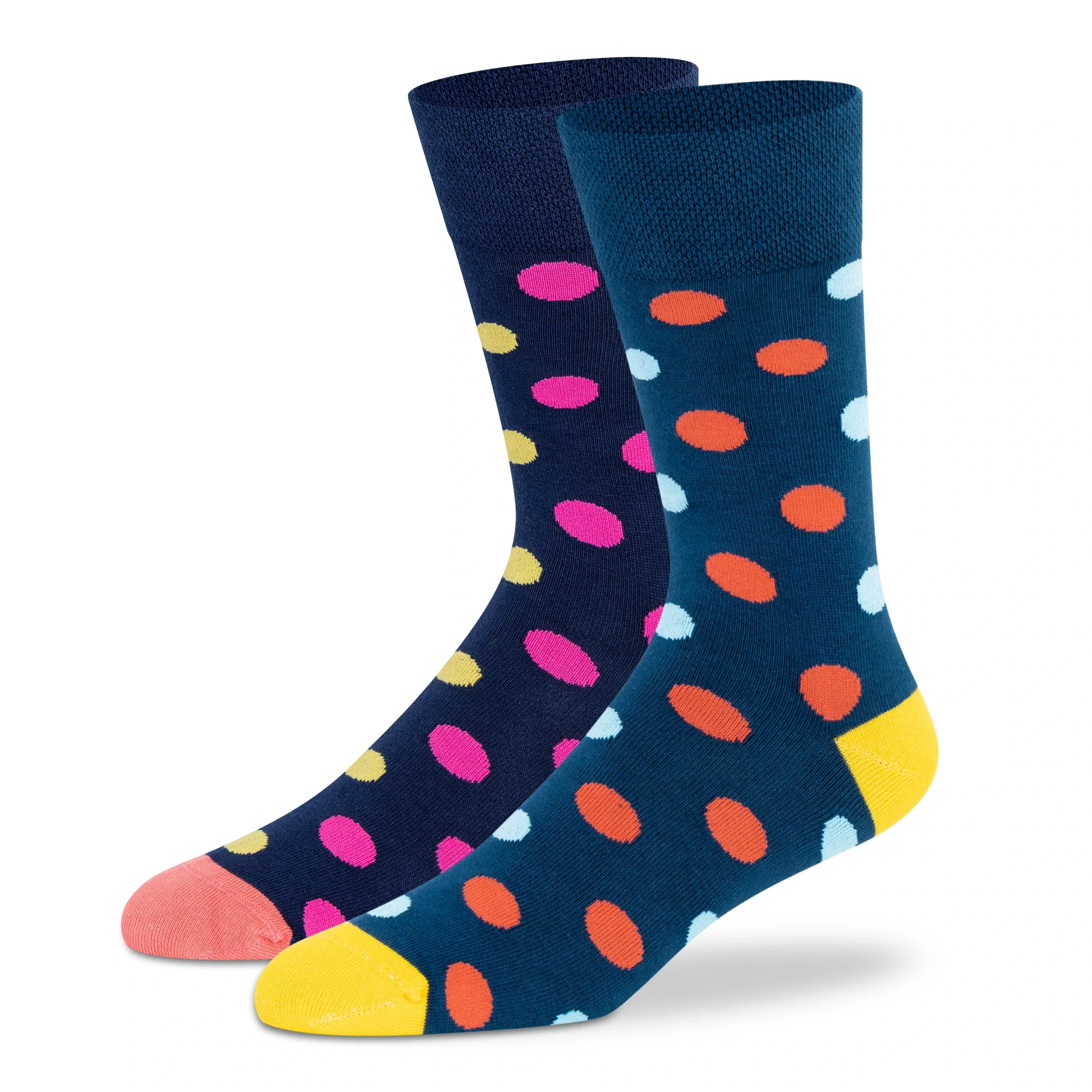 Funky Polka Crew Socks - Unisex (Pack of 2) - Image 2