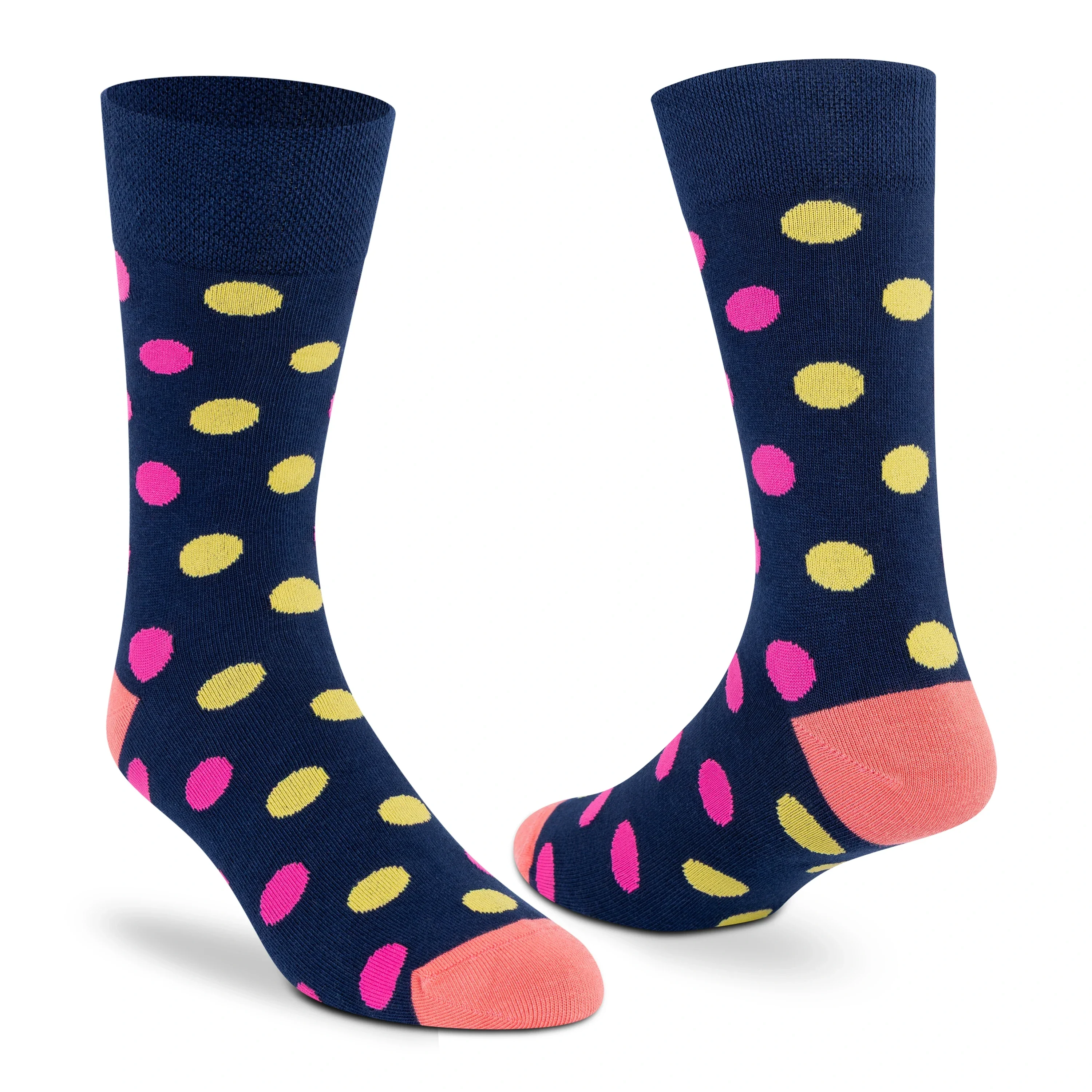 Funky Polka Crew Socks - Unisex (Pack of 2) - Image 4