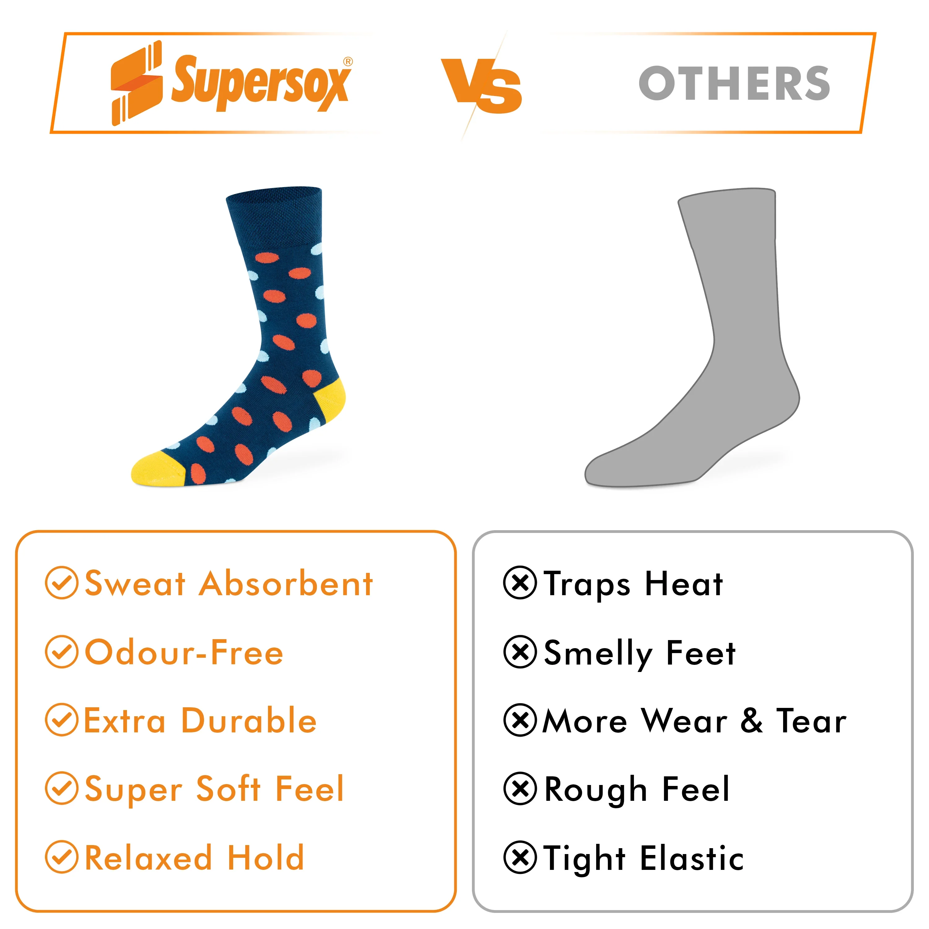 Funky Polka Crew Socks - Unisex (Pack of 2) - Image 5