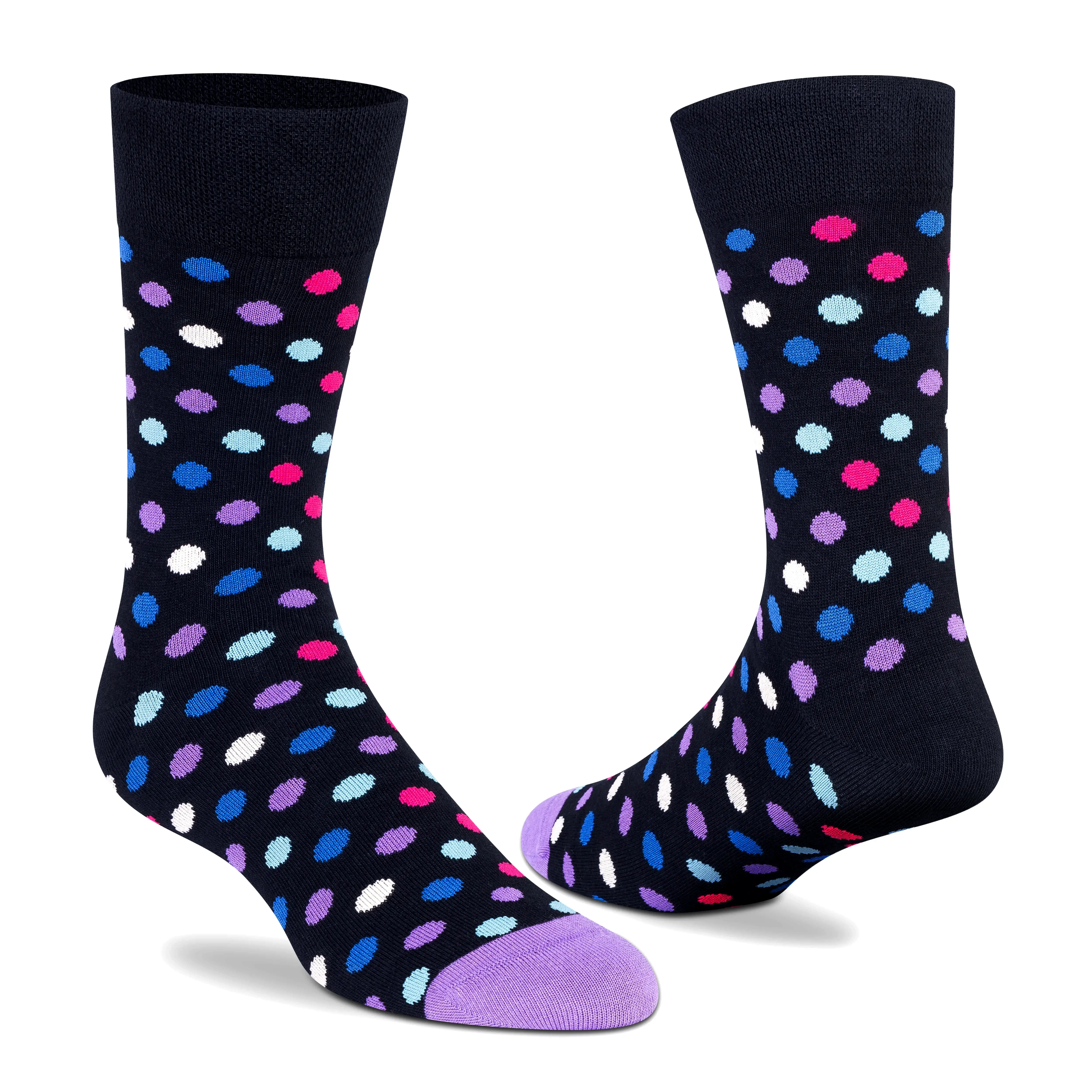 Funky Polka Crew Socks - Unisex (Pack of 2) - Image 4