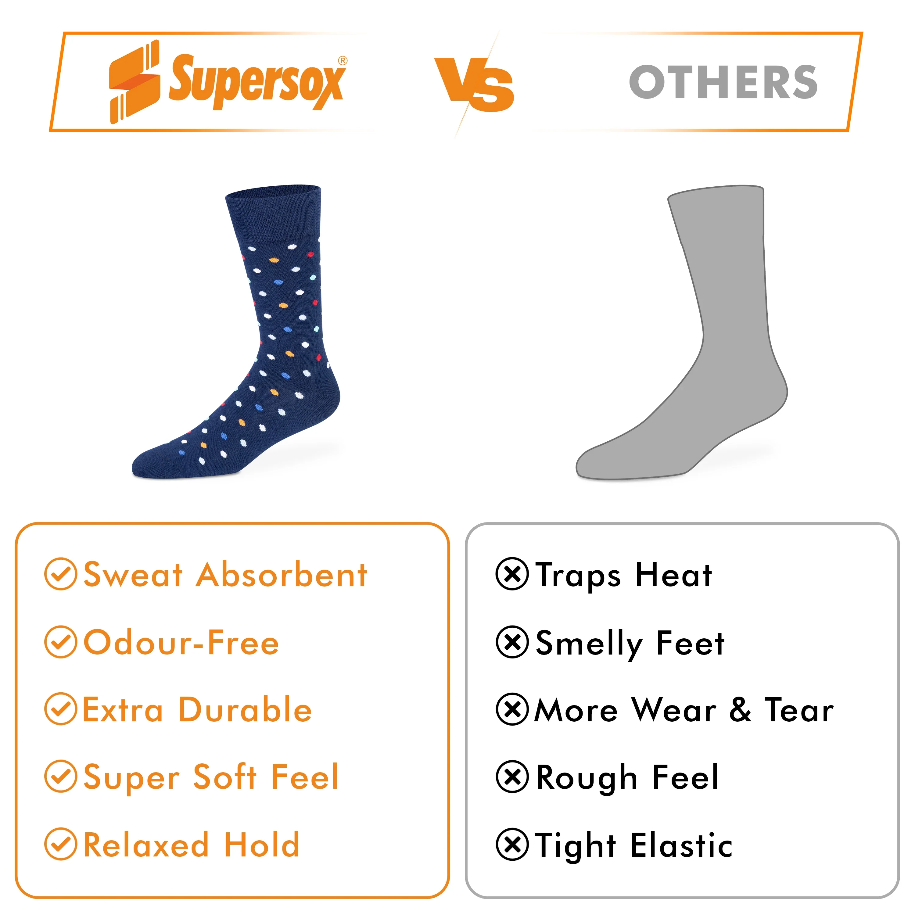 Funky Polka Crew Socks - Unisex (Pack of 2) - Image 5
