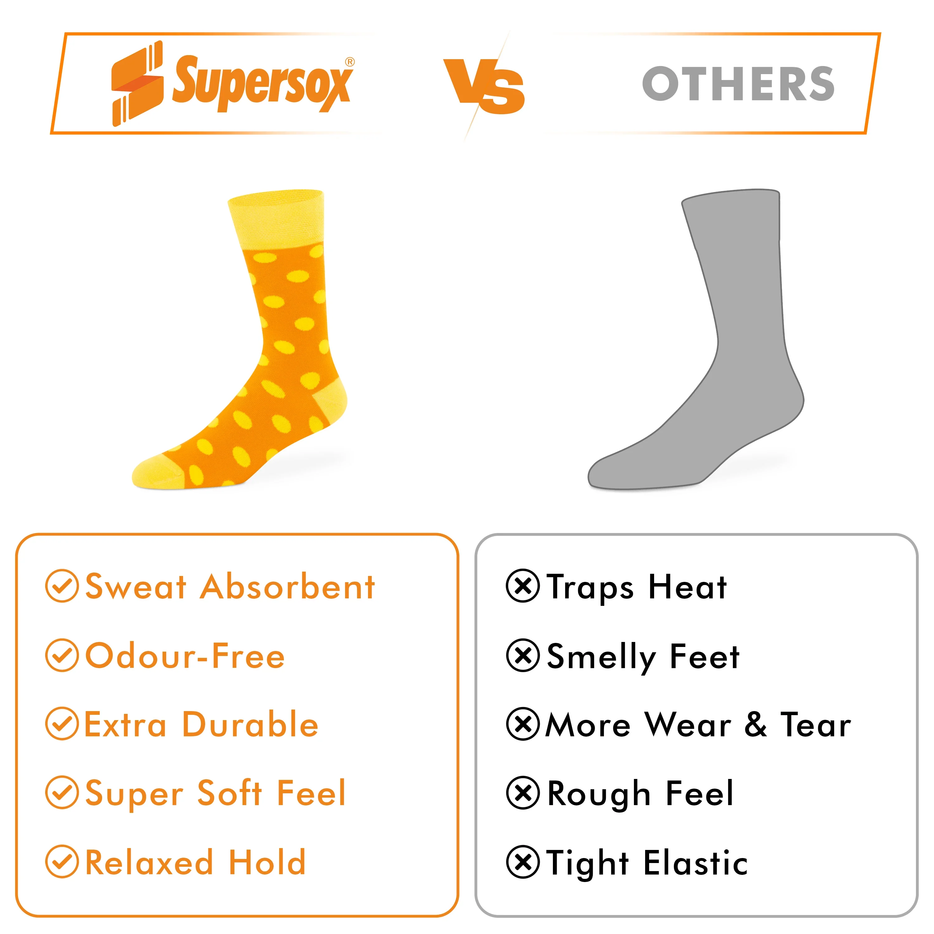 Funky Polka Crew Socks - Unisex (Pack of 2) - Image 5