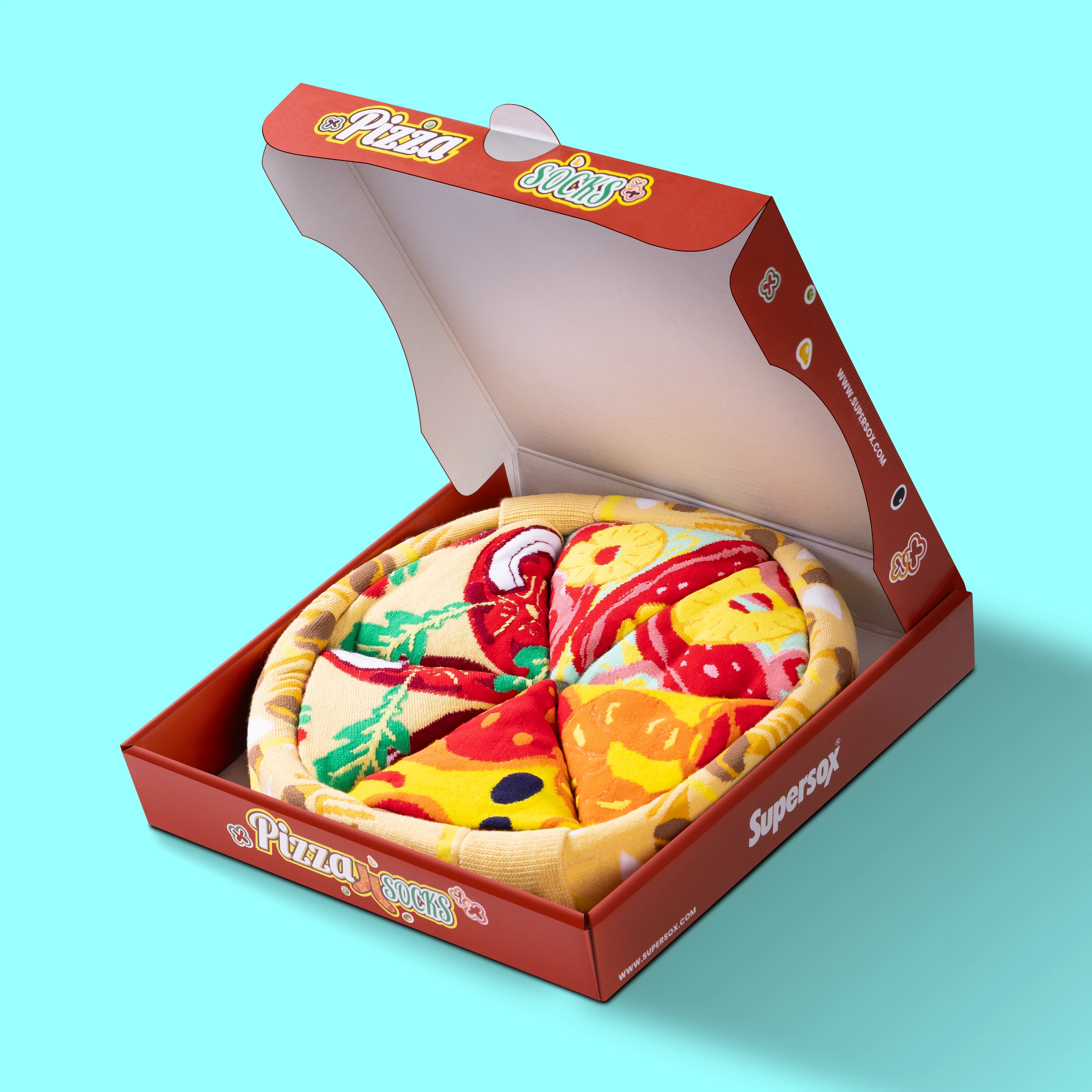 Pizza Party Socks Pairs of Tasty Style (Pack of 4) - Image 2