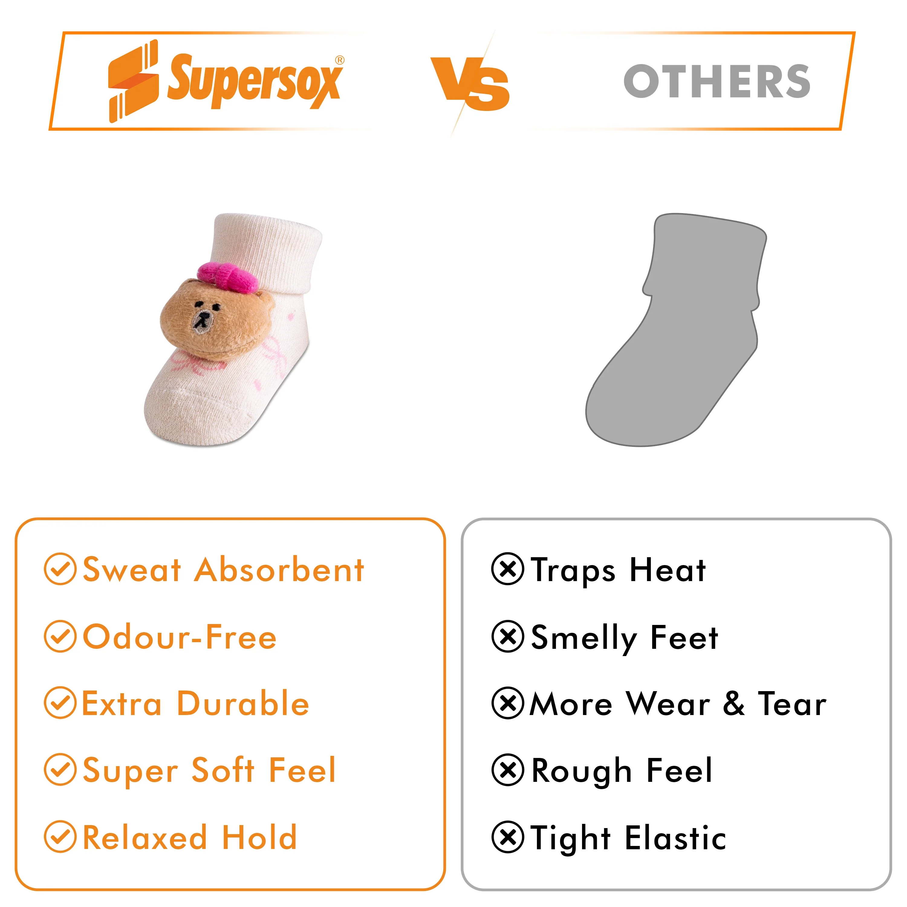 Sow Booties Socks - Babies (0–6 Months) (Pack of 1) - Image 5