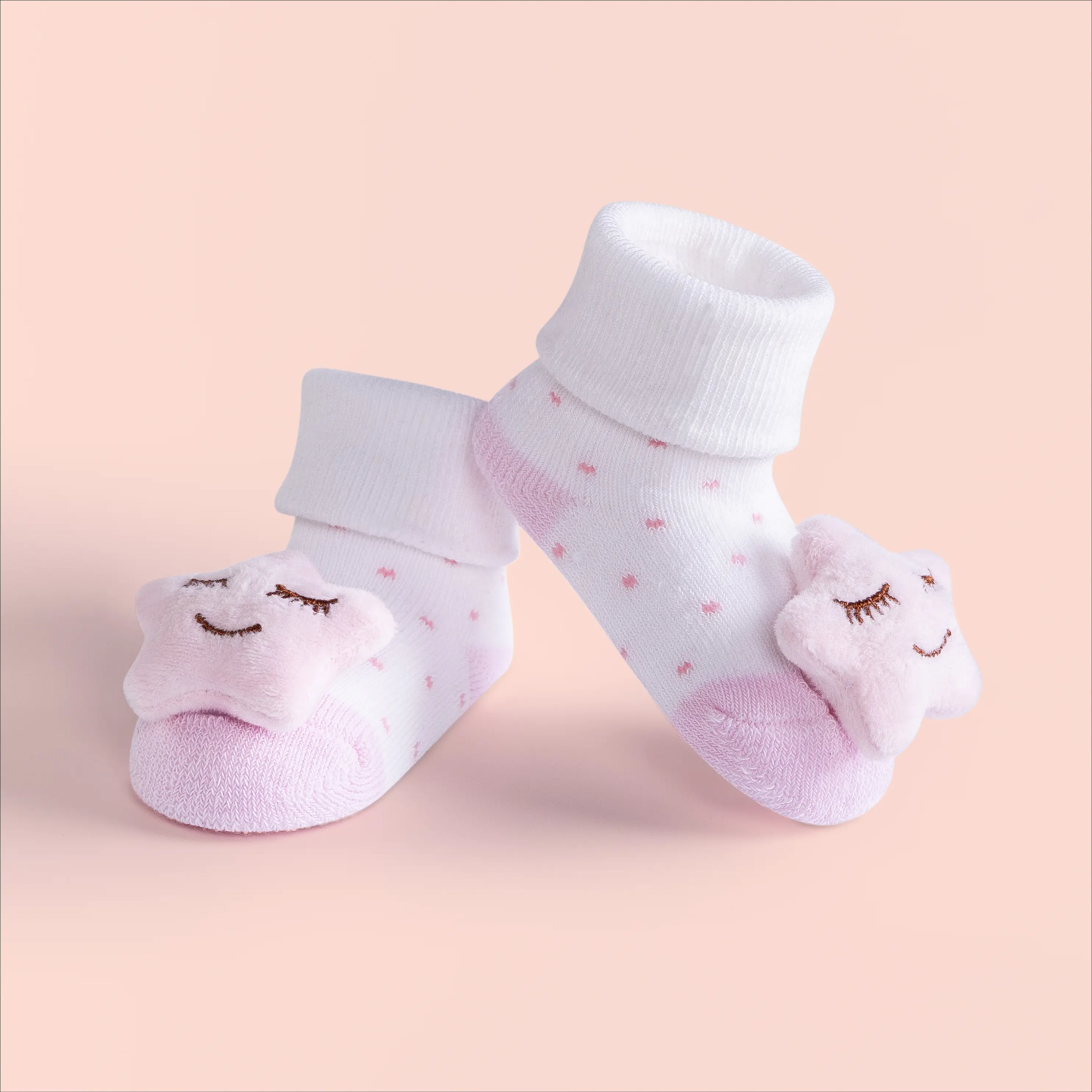 Star Booties Socks - Babies (0–6 Months) (Pack of 1) - Image 3