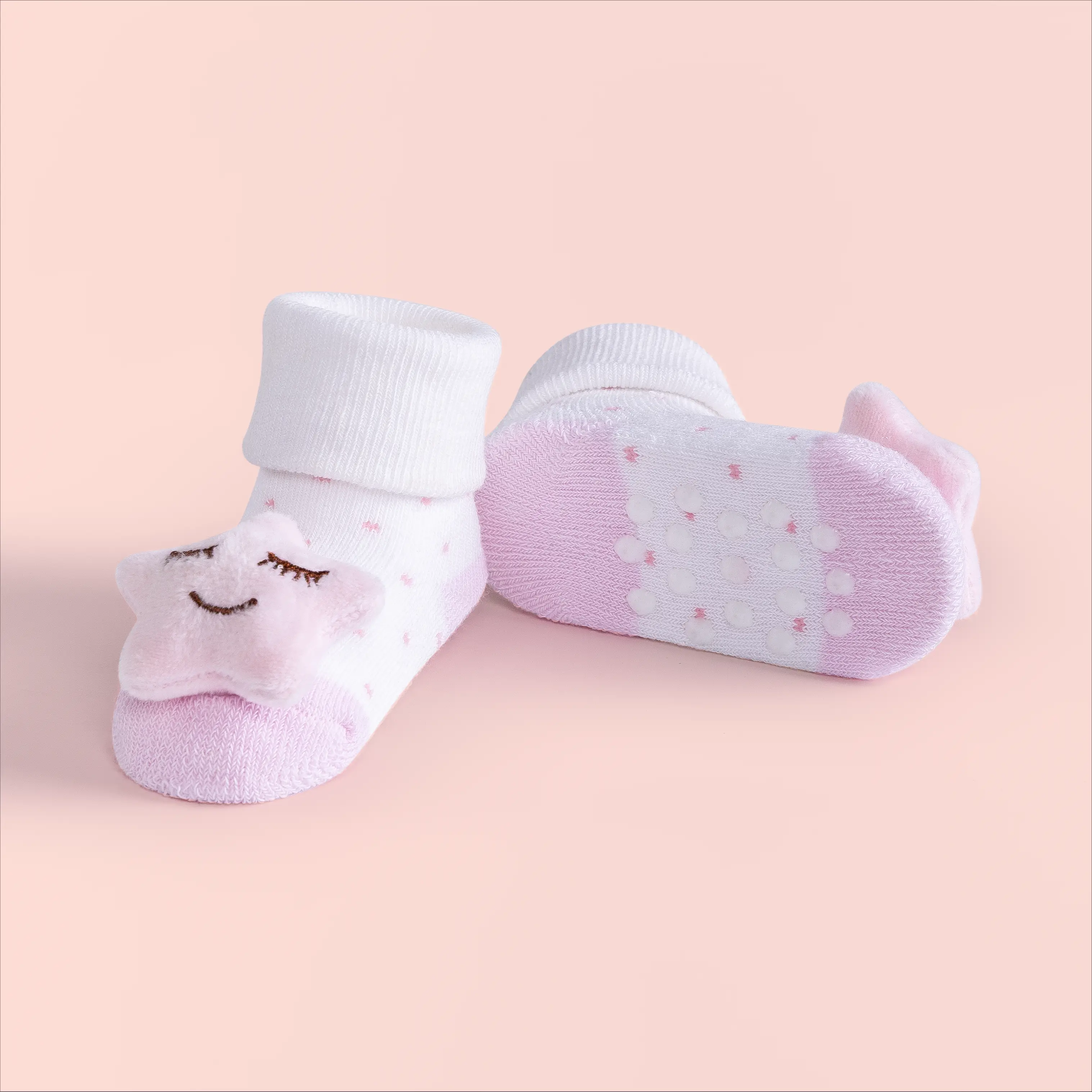 Star Booties Socks - Babies (0–6 Months) (Pack of 1) - Image 4
